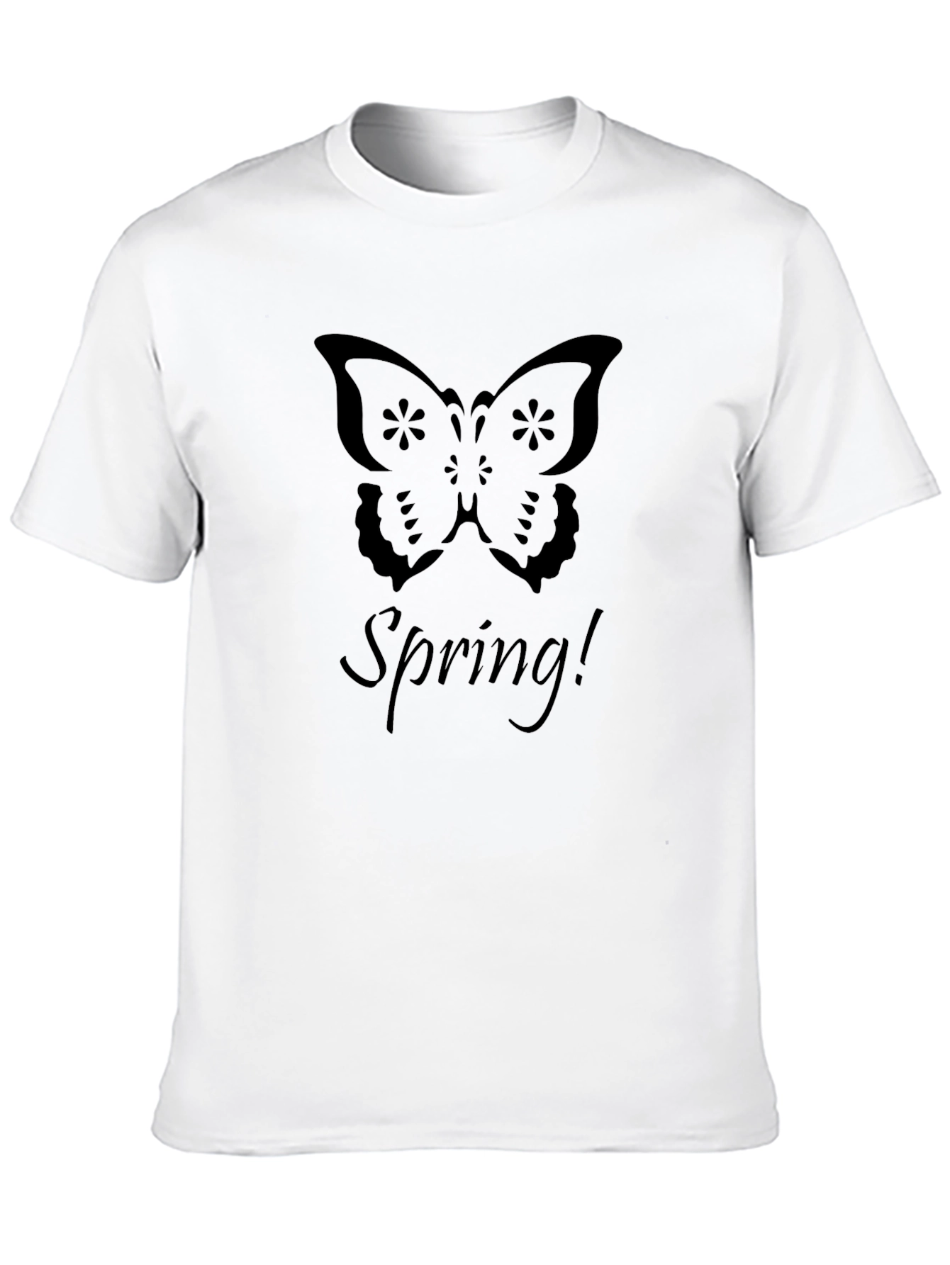 Butterfly Spring T-Shirt - Black Casual Tee