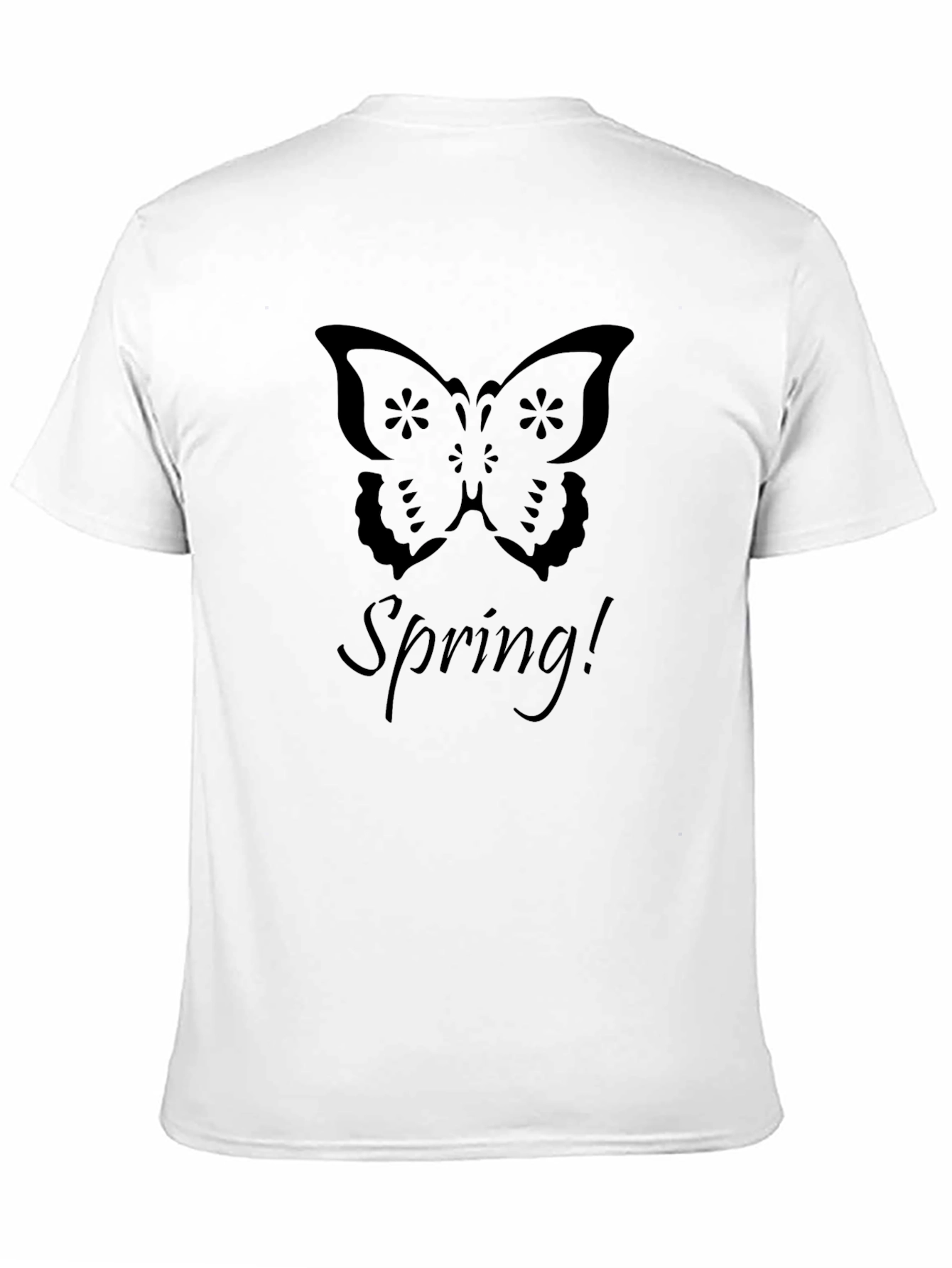 Butterfly Spring T-Shirt - Black Casual Tee