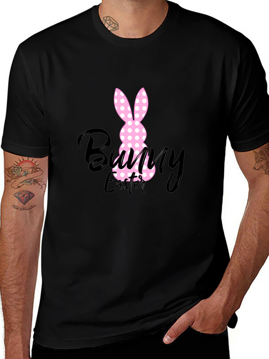 Bunny Easter Black T-Shirt