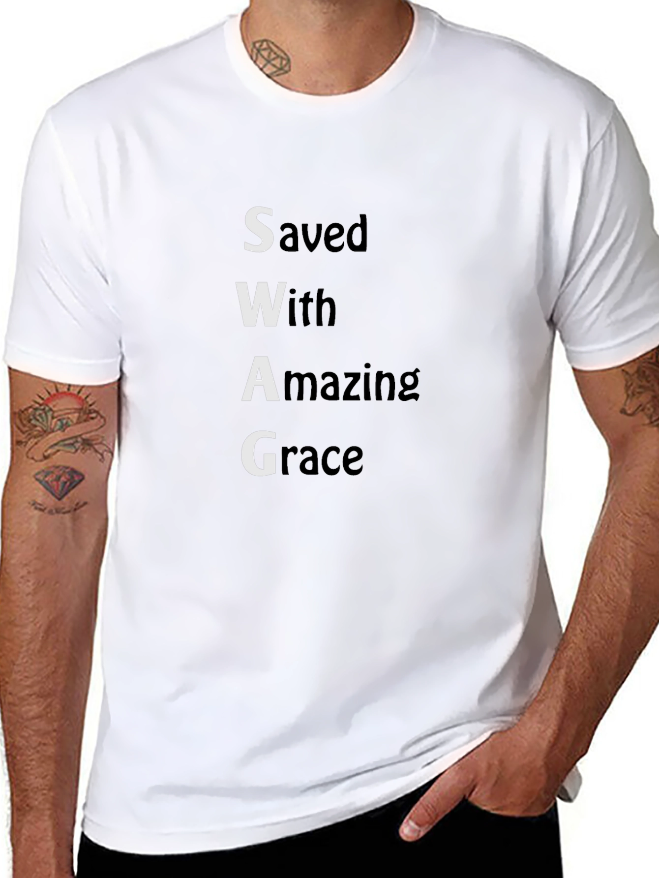 Saved With Amazing Grace Graphic T-Shirt