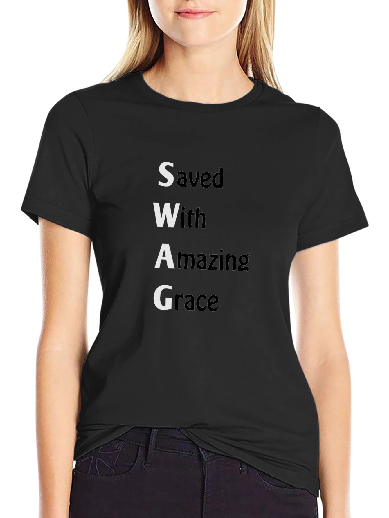 Saved With Amazing Grace Graphic T-Shirt