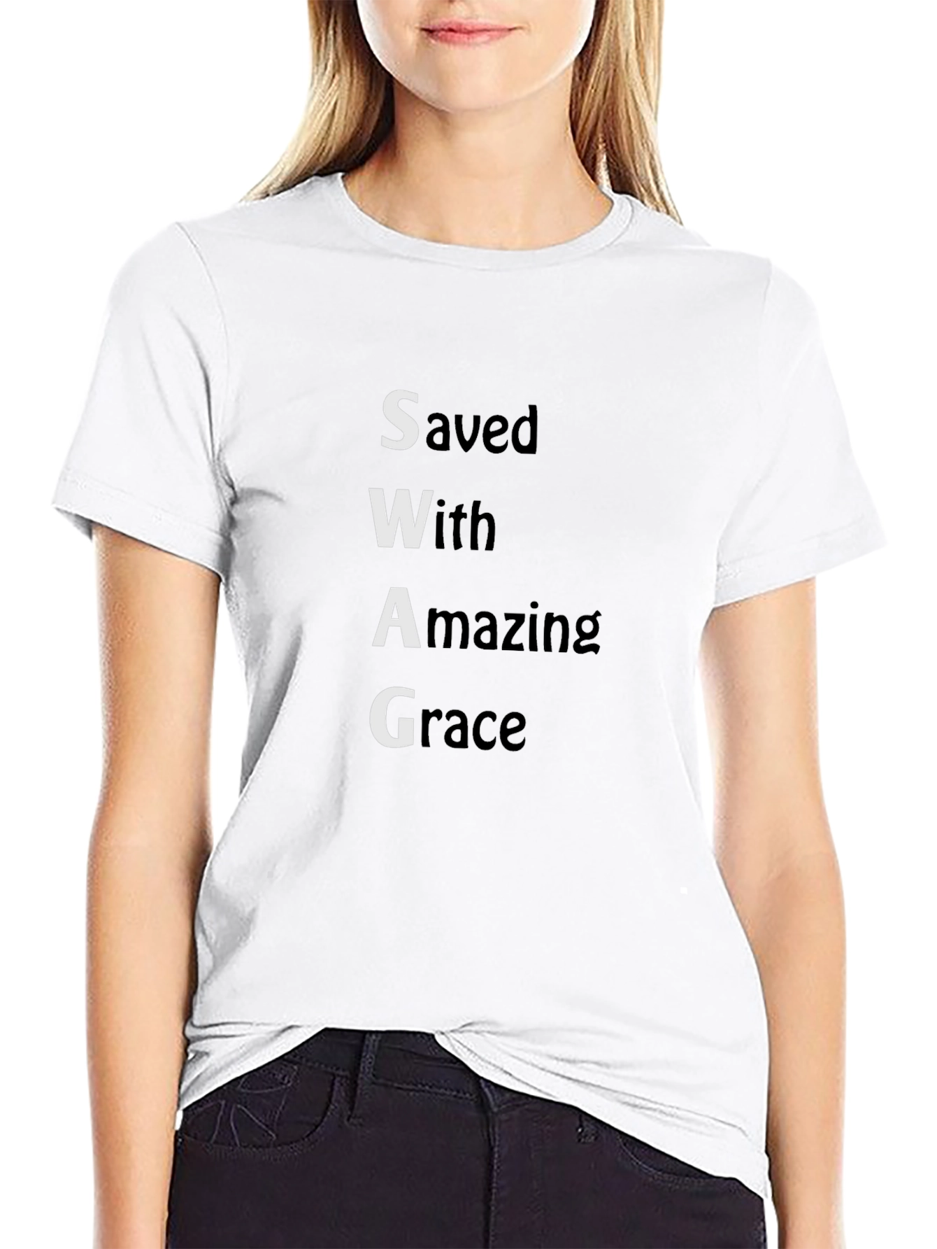 Saved With Amazing Grace Graphic T-Shirt