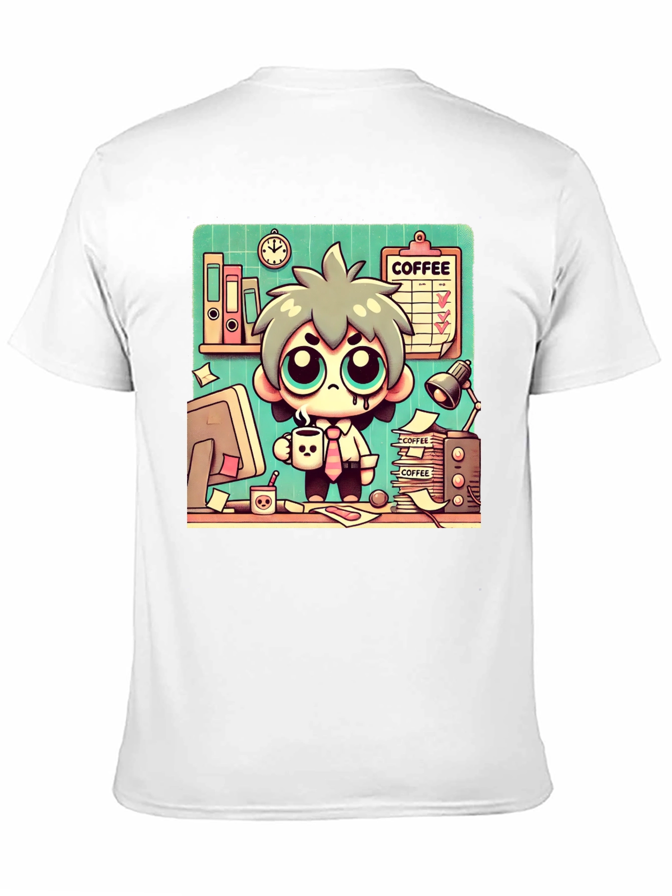 Funny Coffee Lover Cartoon T-Shirt