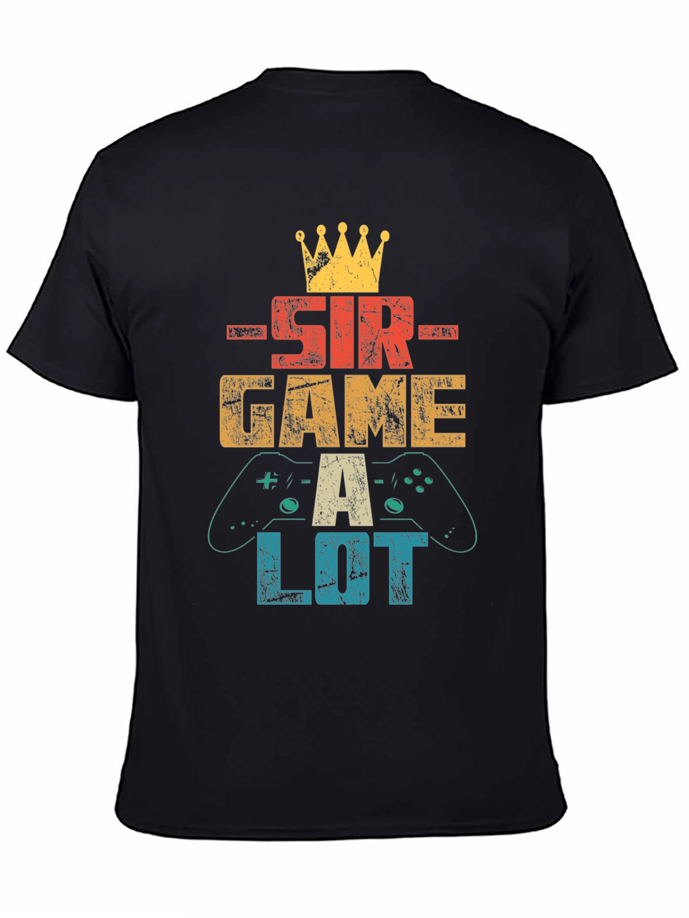 Sir Game A Lot Mens Black Graphic T-Shirt