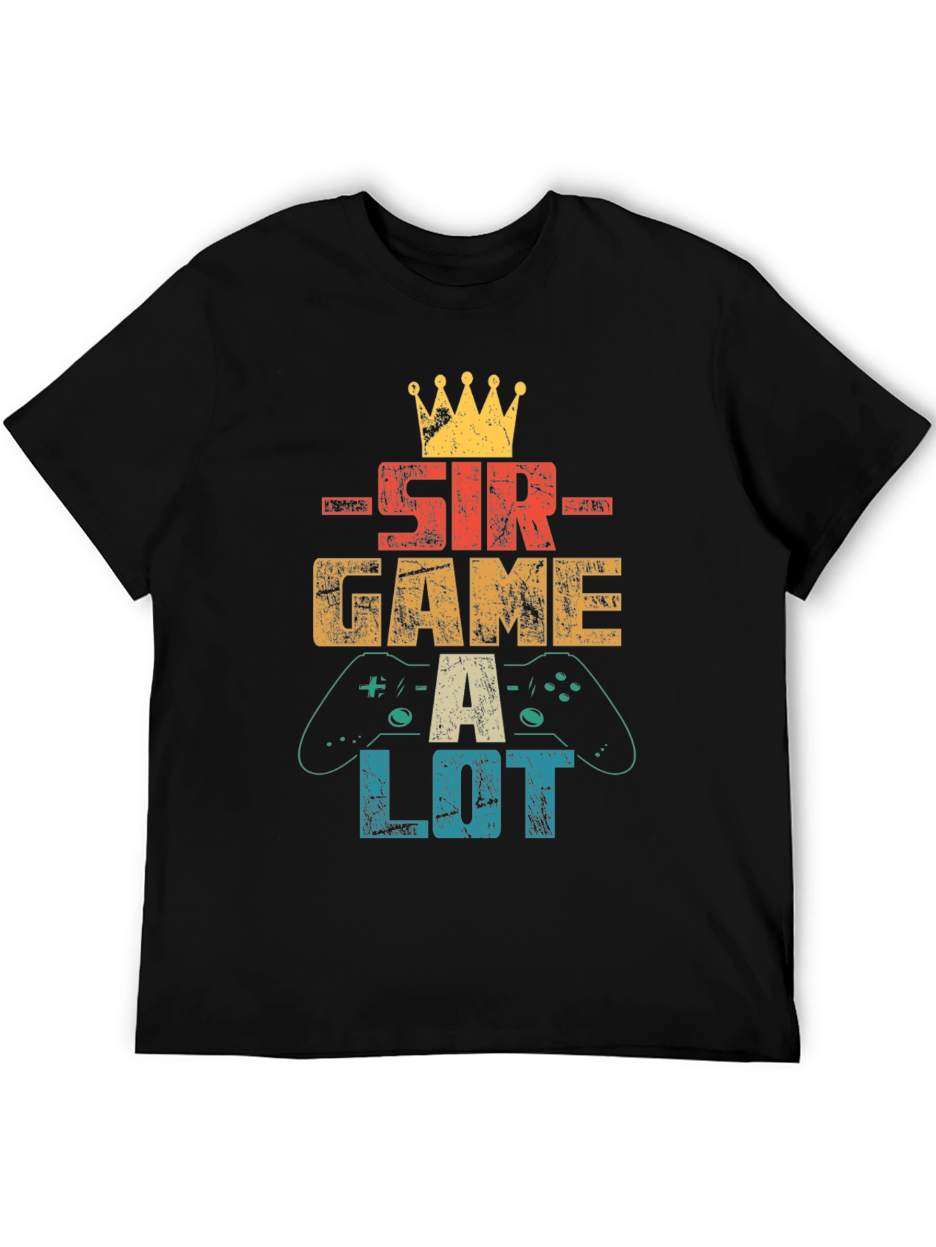 Sir Game A Lot Mens Black Graphic T-Shirt