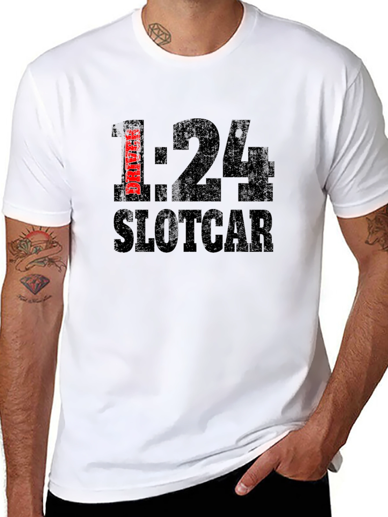 1:24 Slot Car Driver Black T-Shirt