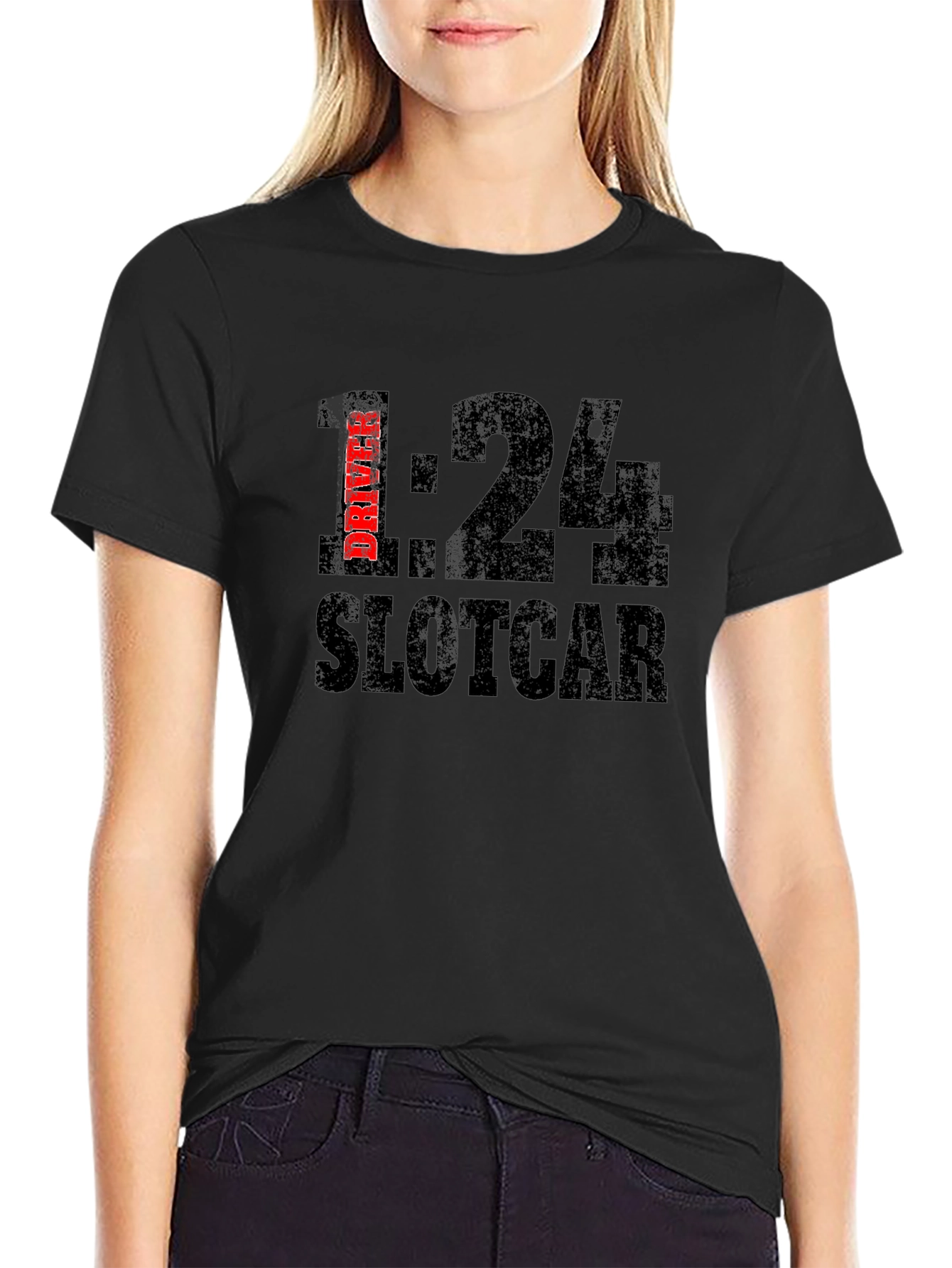 1:24 Slot Car Driver Black T-Shirt