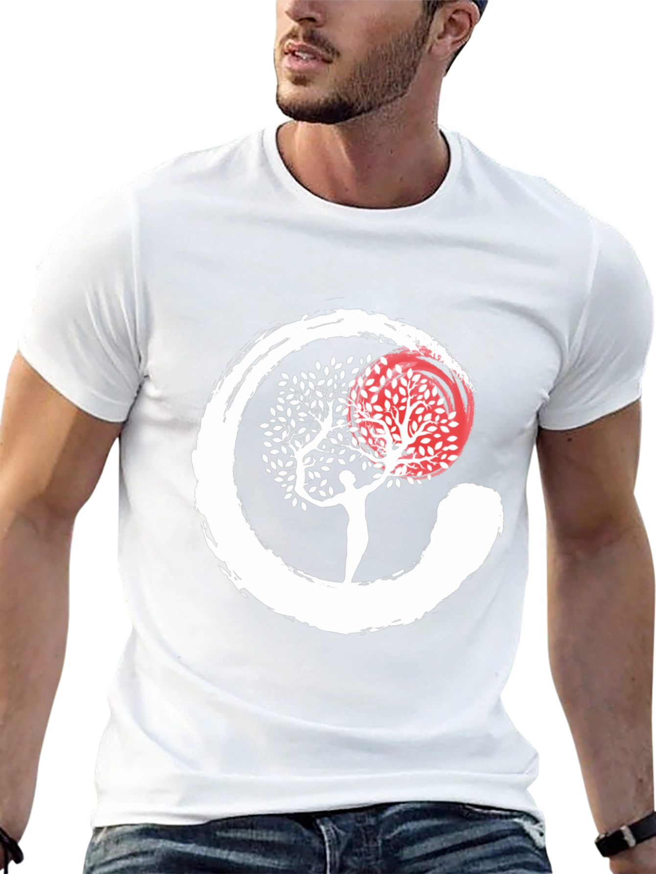 Zen Circle Tree T-Shirt - Spiritual Graphic Tee