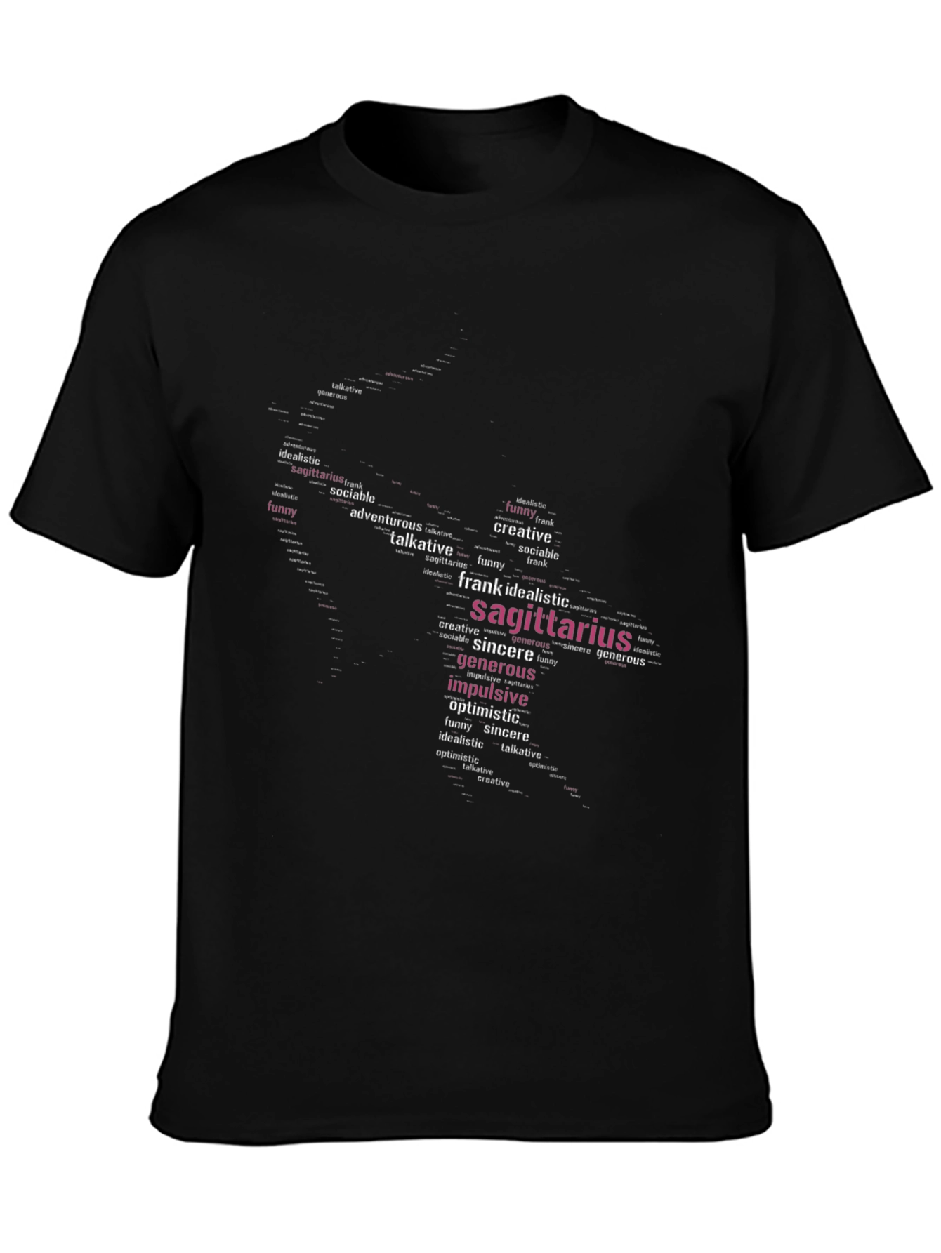 Sagittarius Word Art Graphic T-Shirt