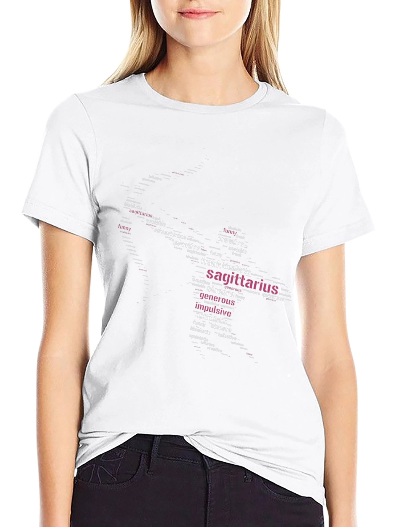 Sagittarius Word Art Graphic T-Shirt