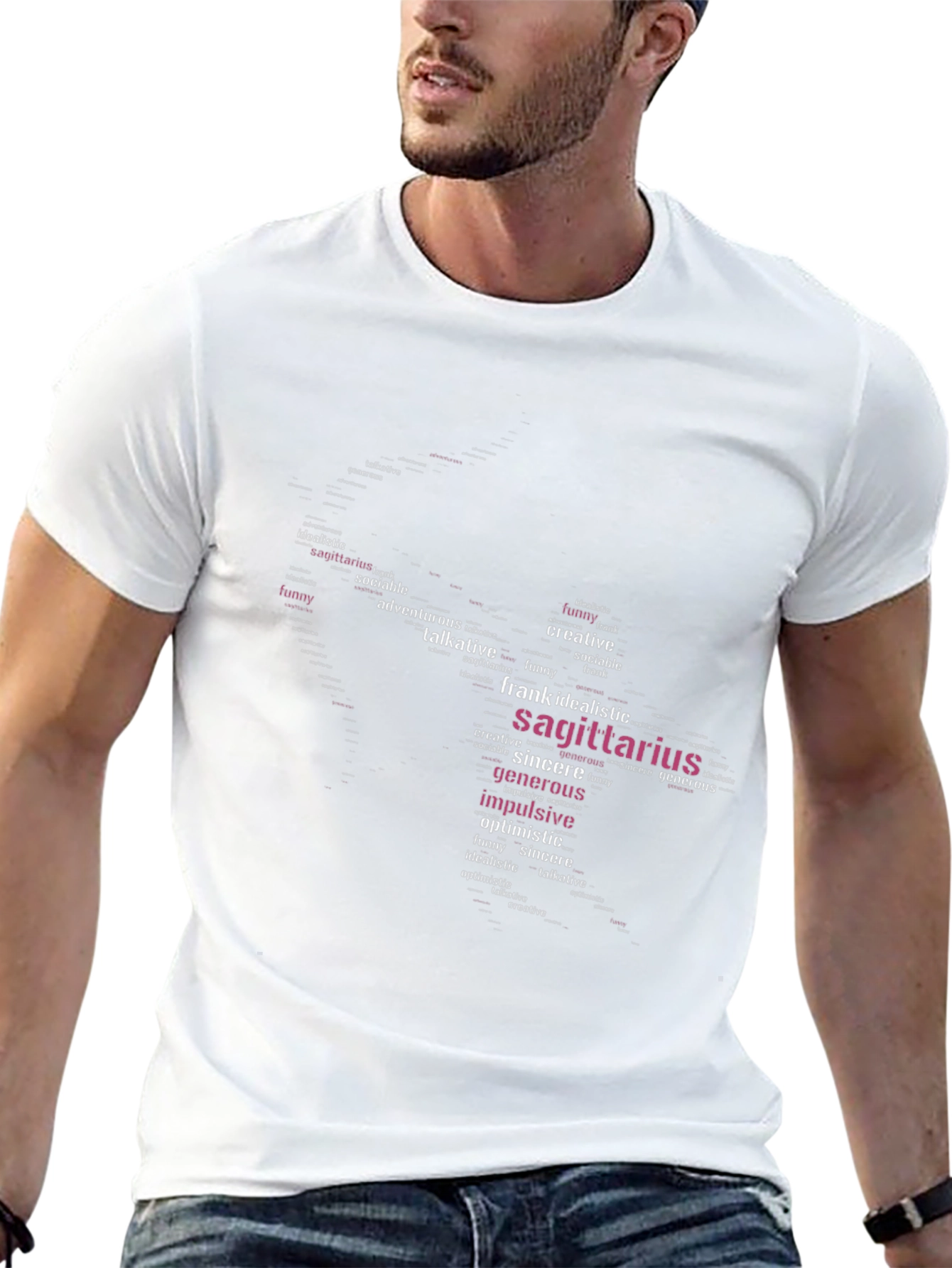 Sagittarius Word Art Graphic T-Shirt