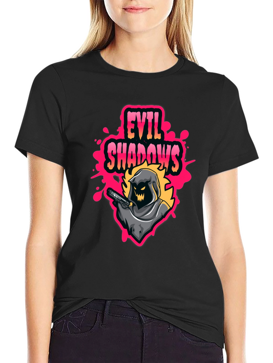 Evil Shadows Graphic T-Shirt - Black Tee