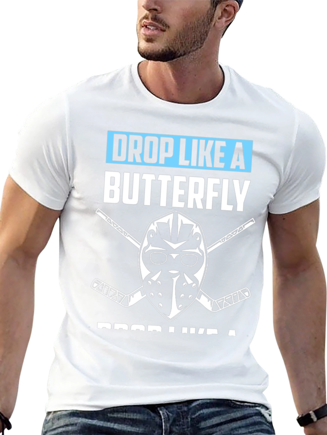 Drop Like a Butterfly Hockey T-Shirt