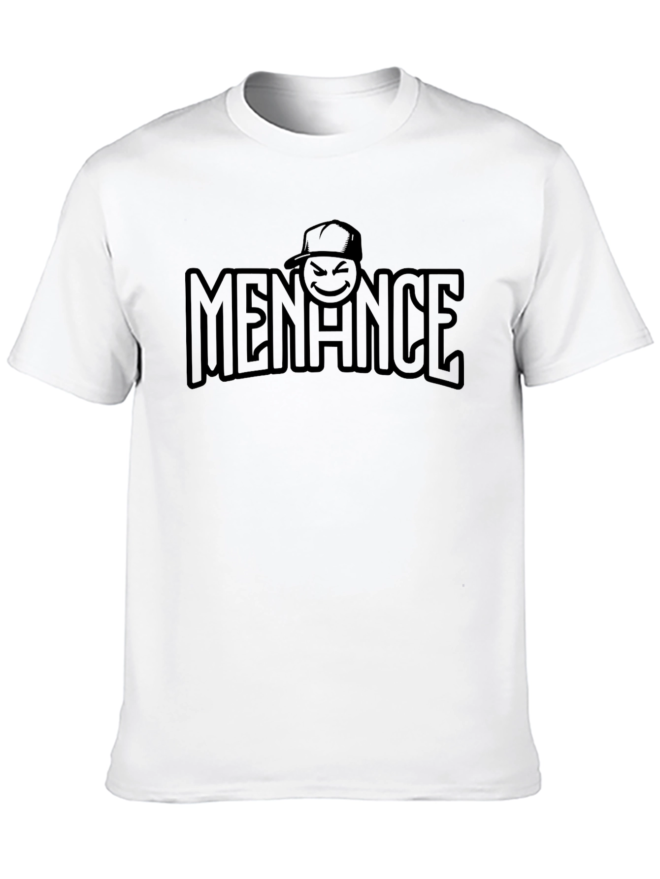 Menace Graphic Tee - Black Crew Neck T-Shirt