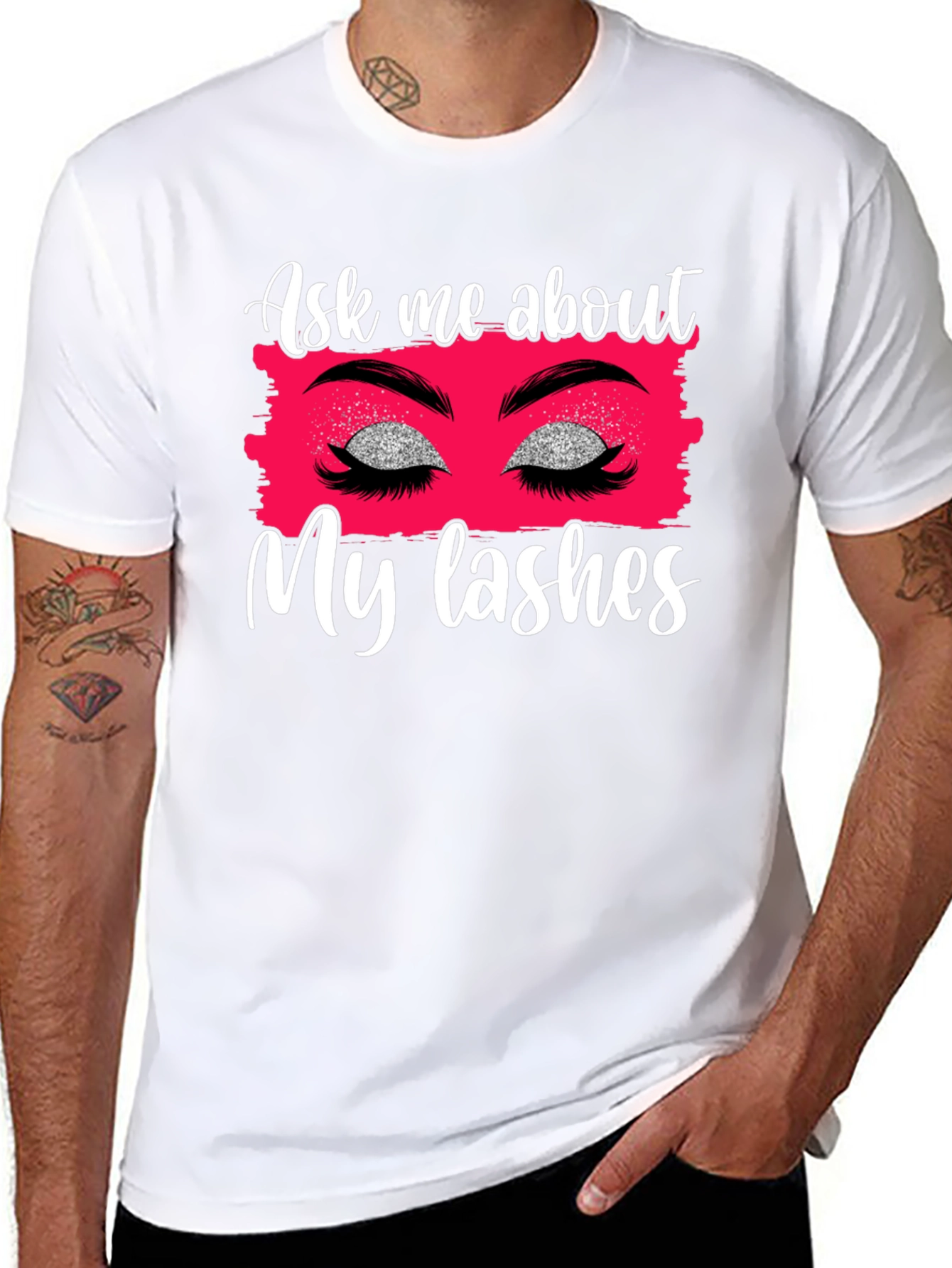 Ask Me About My Lashes Graphic Tee