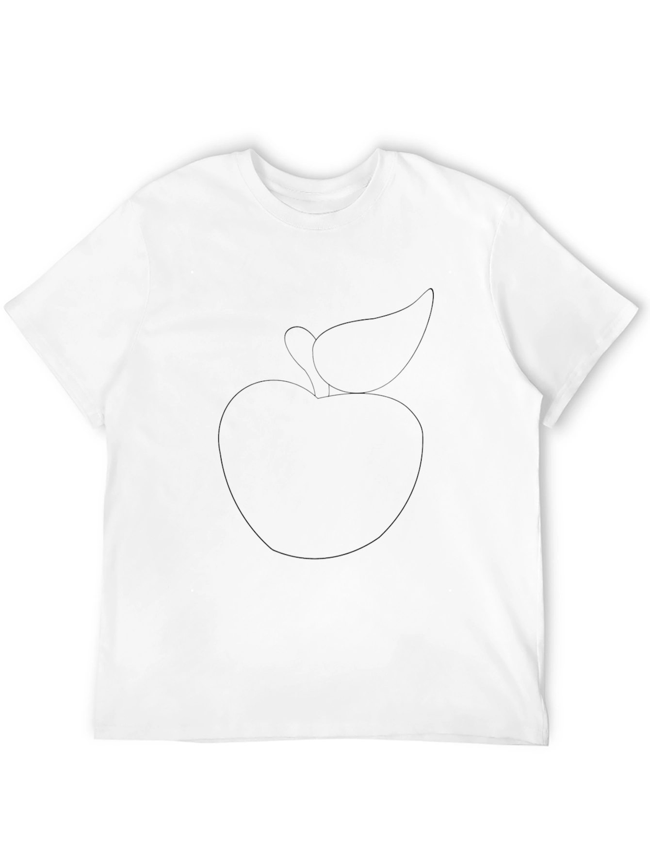 Black Apple Outline Graphic T-Shirt