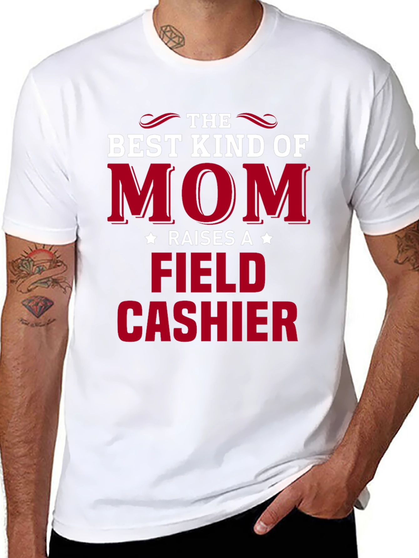 Best Kind of Mom Field Cashier T-Shirt