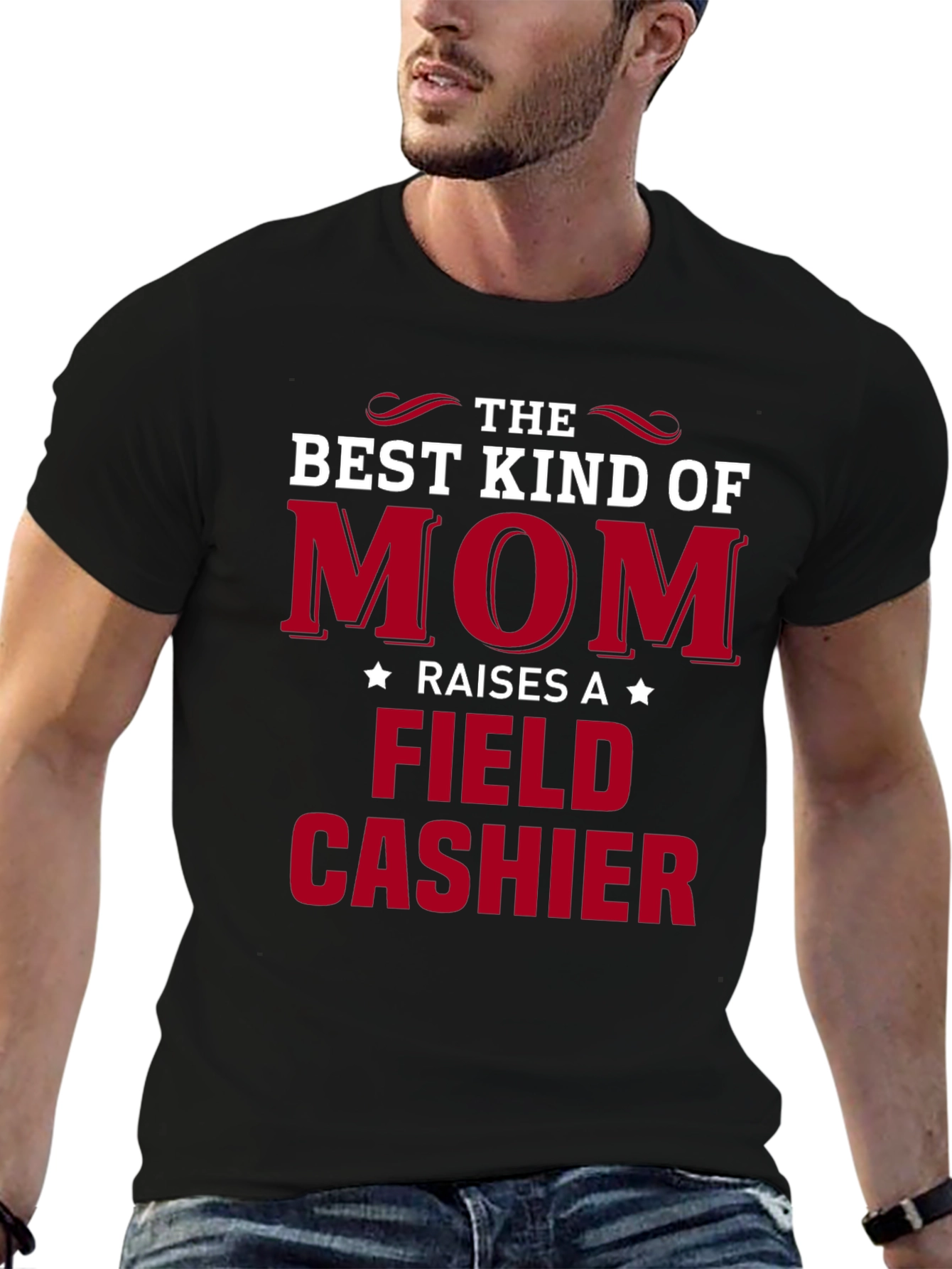Best Kind of Mom Field Cashier T-Shirt
