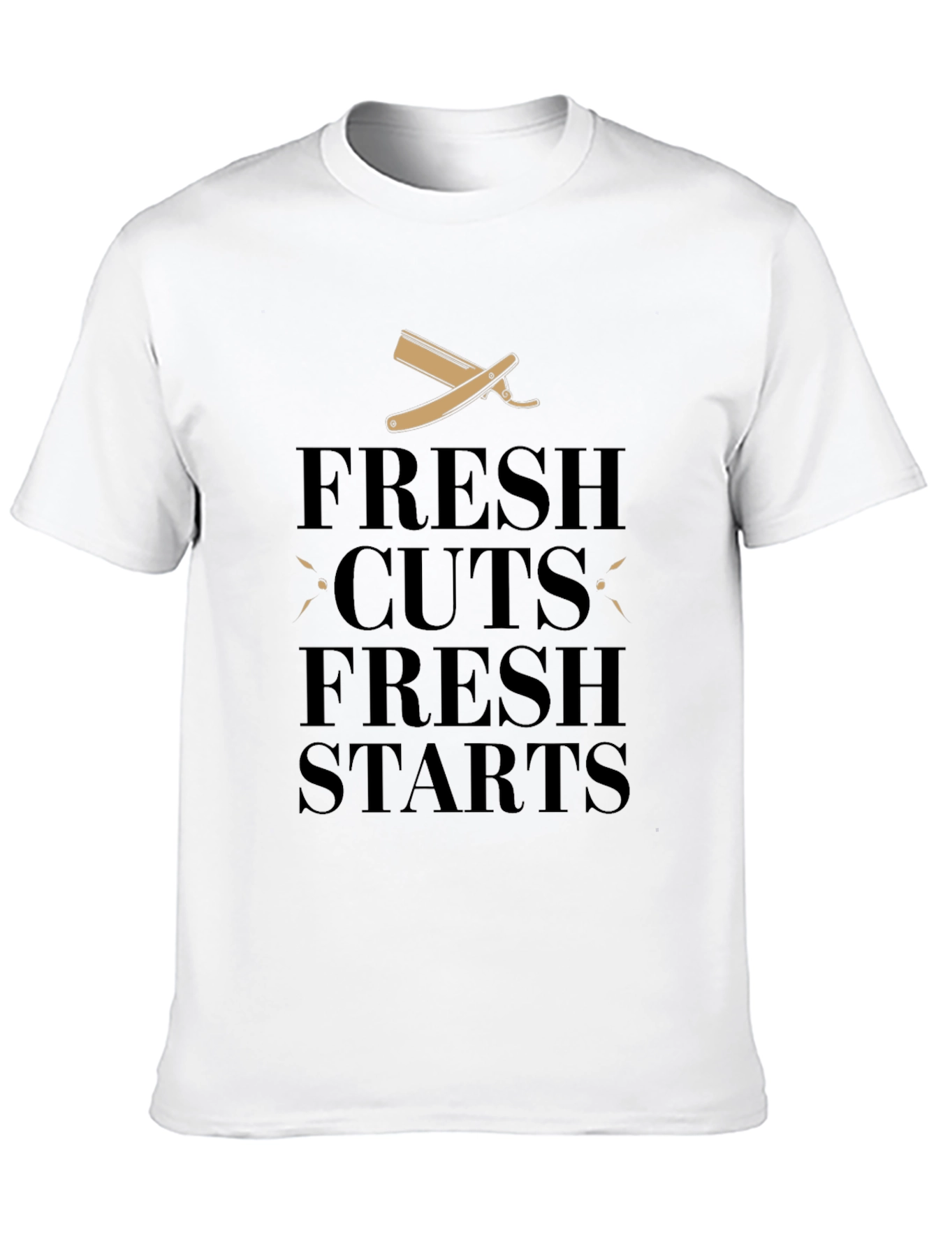 Fresh Cuts & Starts Black Graphic Tee