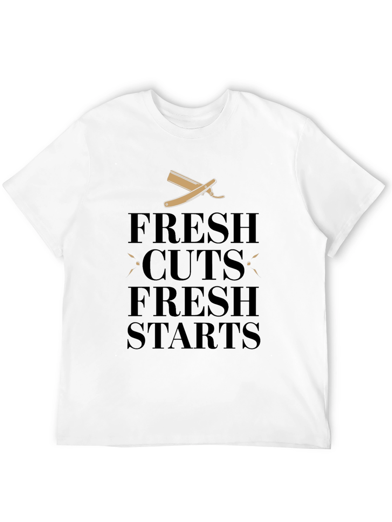 Fresh Cuts & Starts Black Graphic Tee