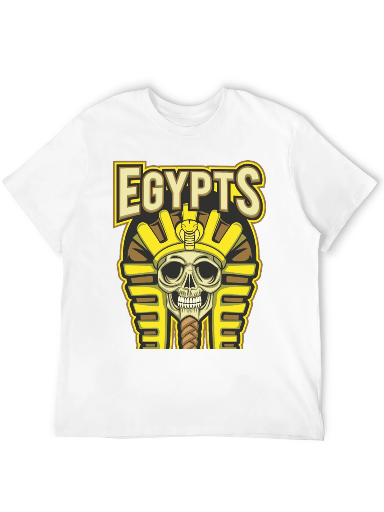 Egypts Skull Pharaoh Graphic Black T-Shirt