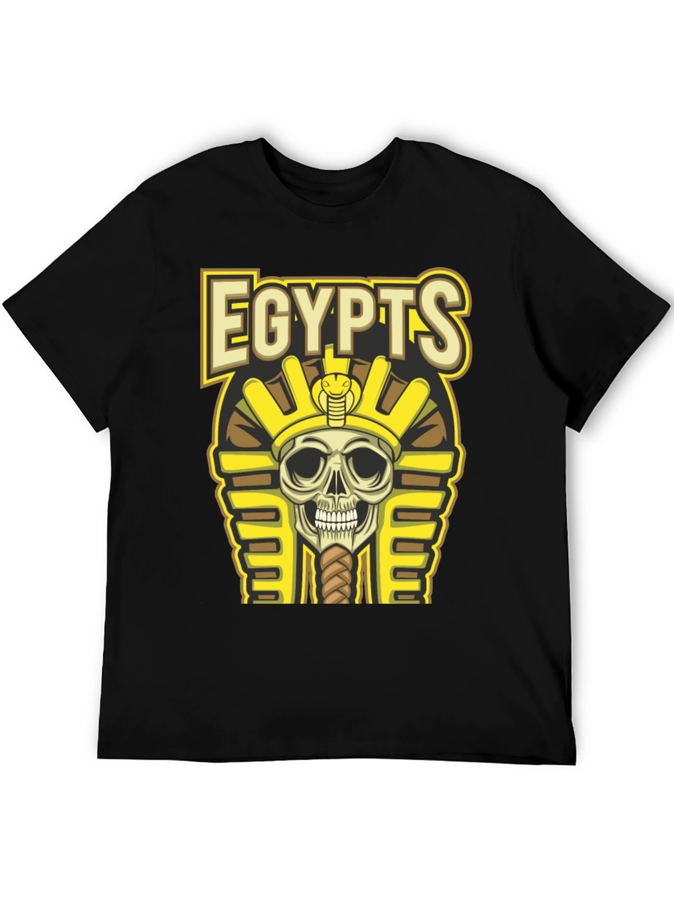 Egypts Skull Pharaoh Graphic Black T-Shirt