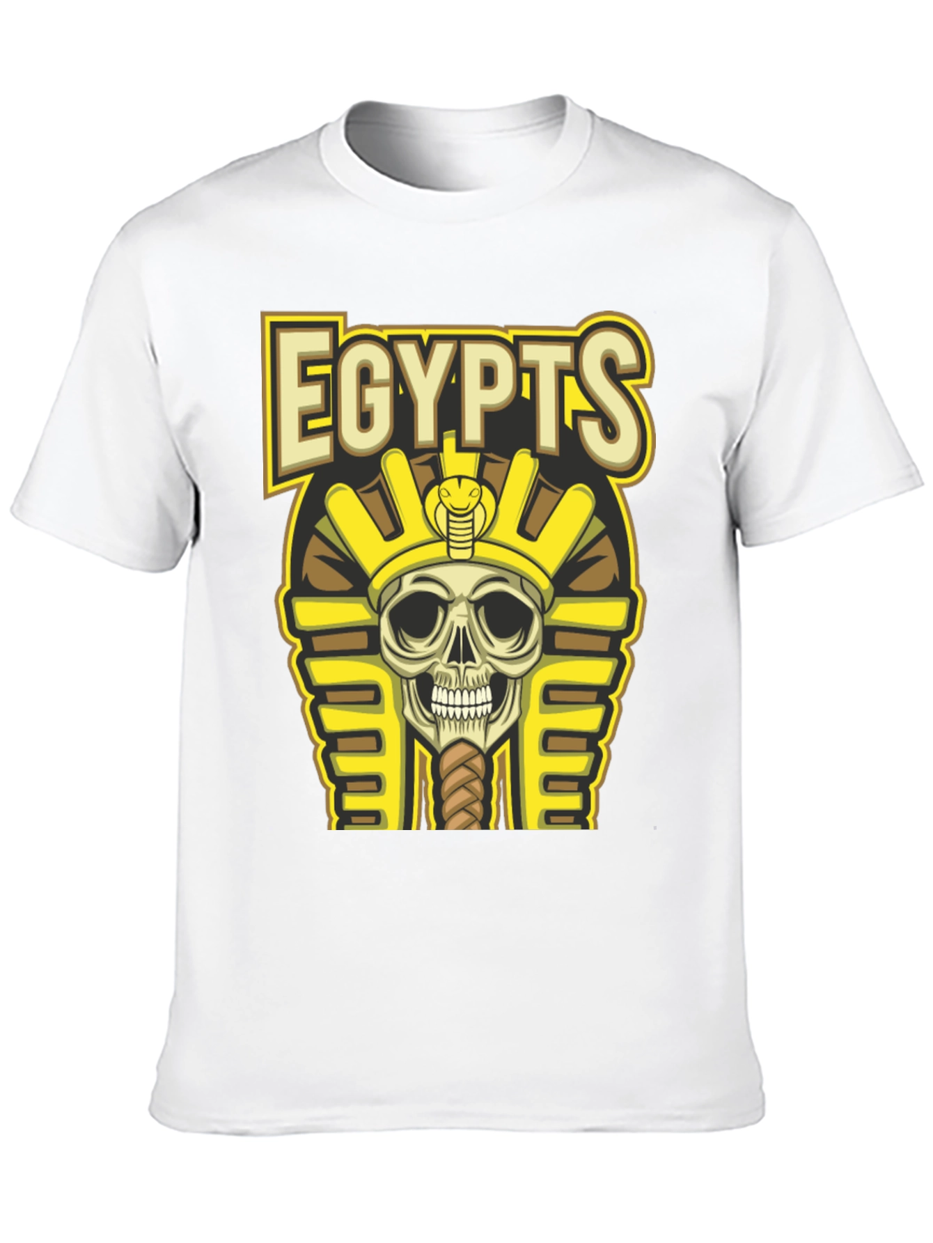 Egypts Skull Pharaoh Graphic Black T-Shirt