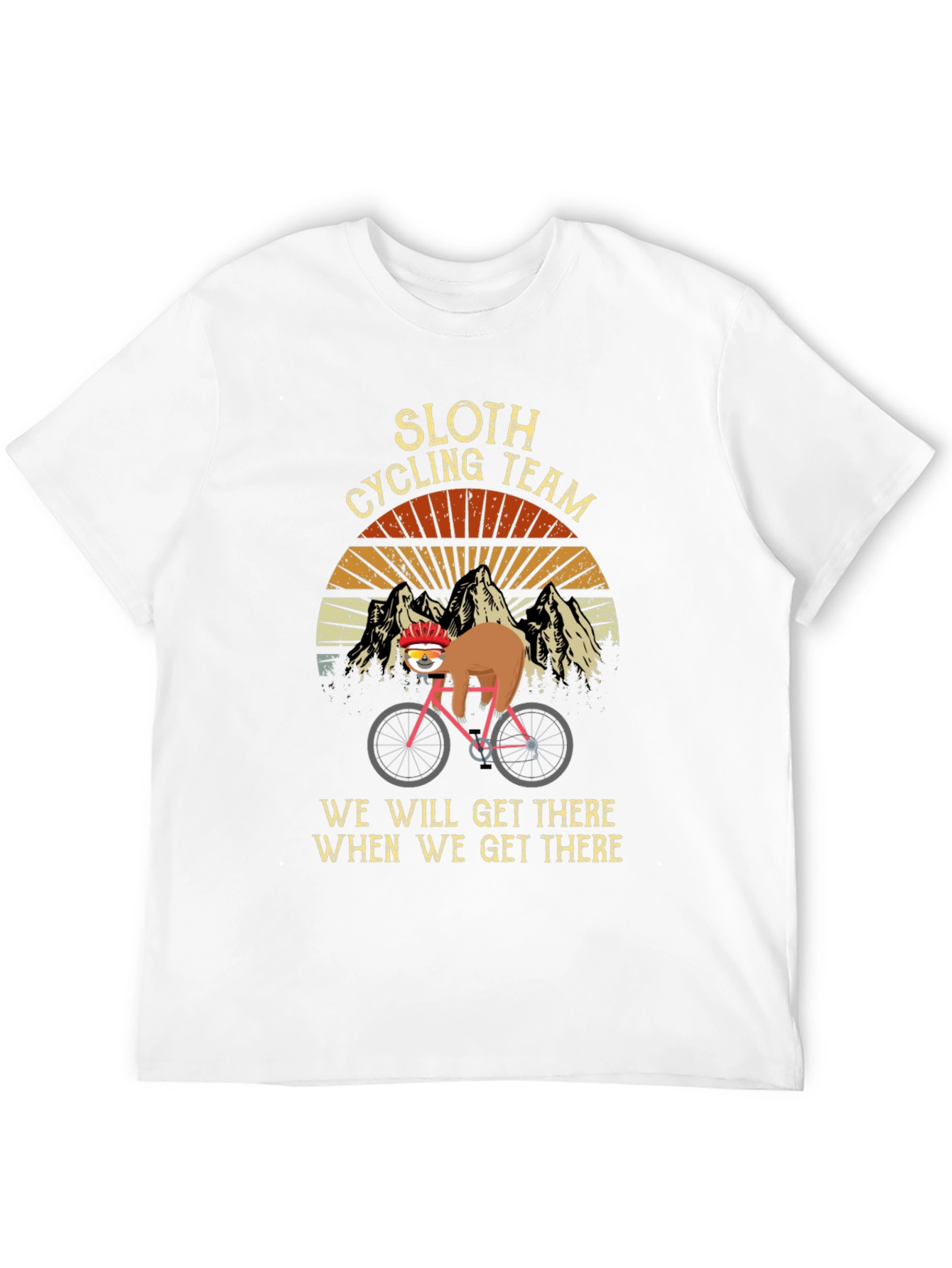 Sloth Cycling Team T-Shirt - We Will Get There