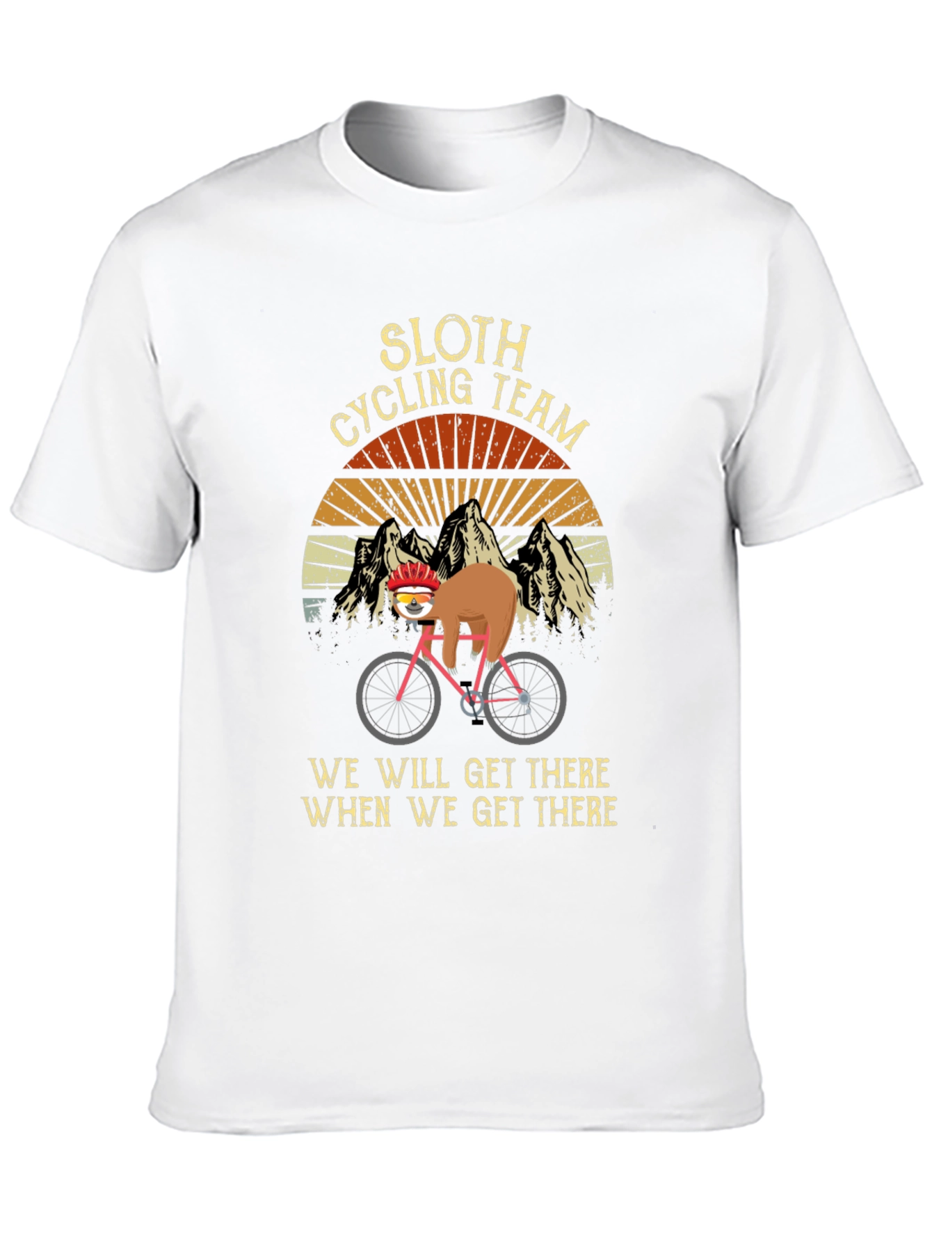 Sloth Cycling Team T-Shirt - We Will Get There