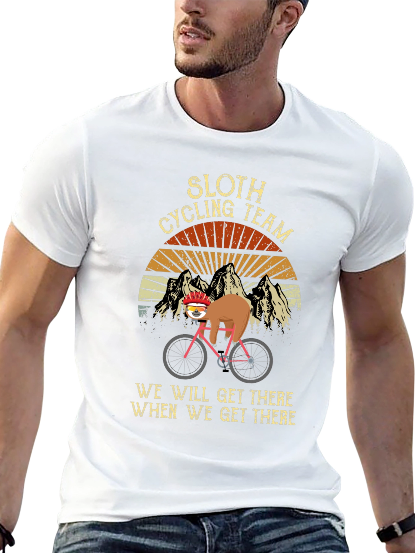 Sloth Cycling Team T-Shirt - We Will Get There