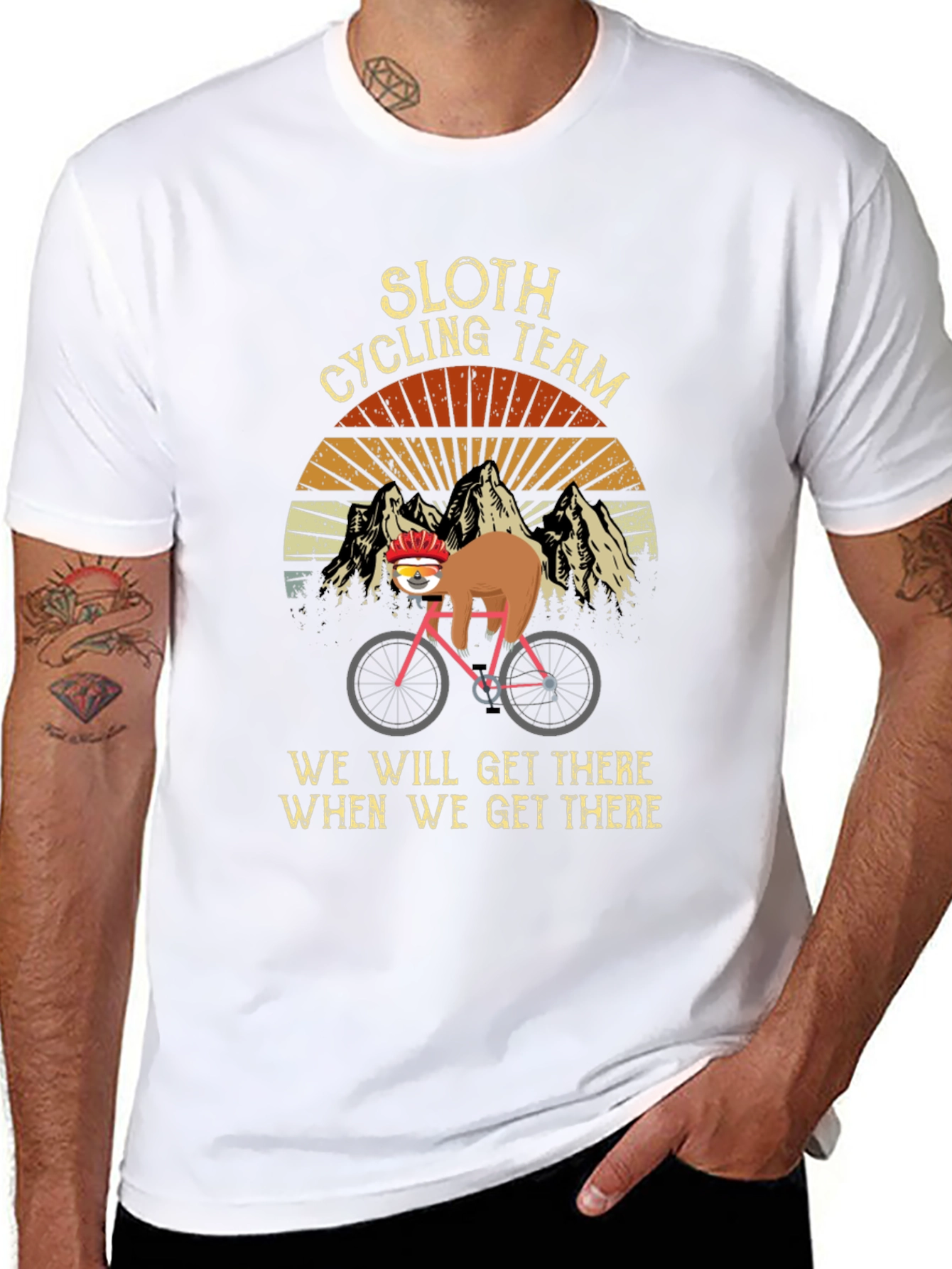 Sloth Cycling Team T-Shirt - We Will Get There
