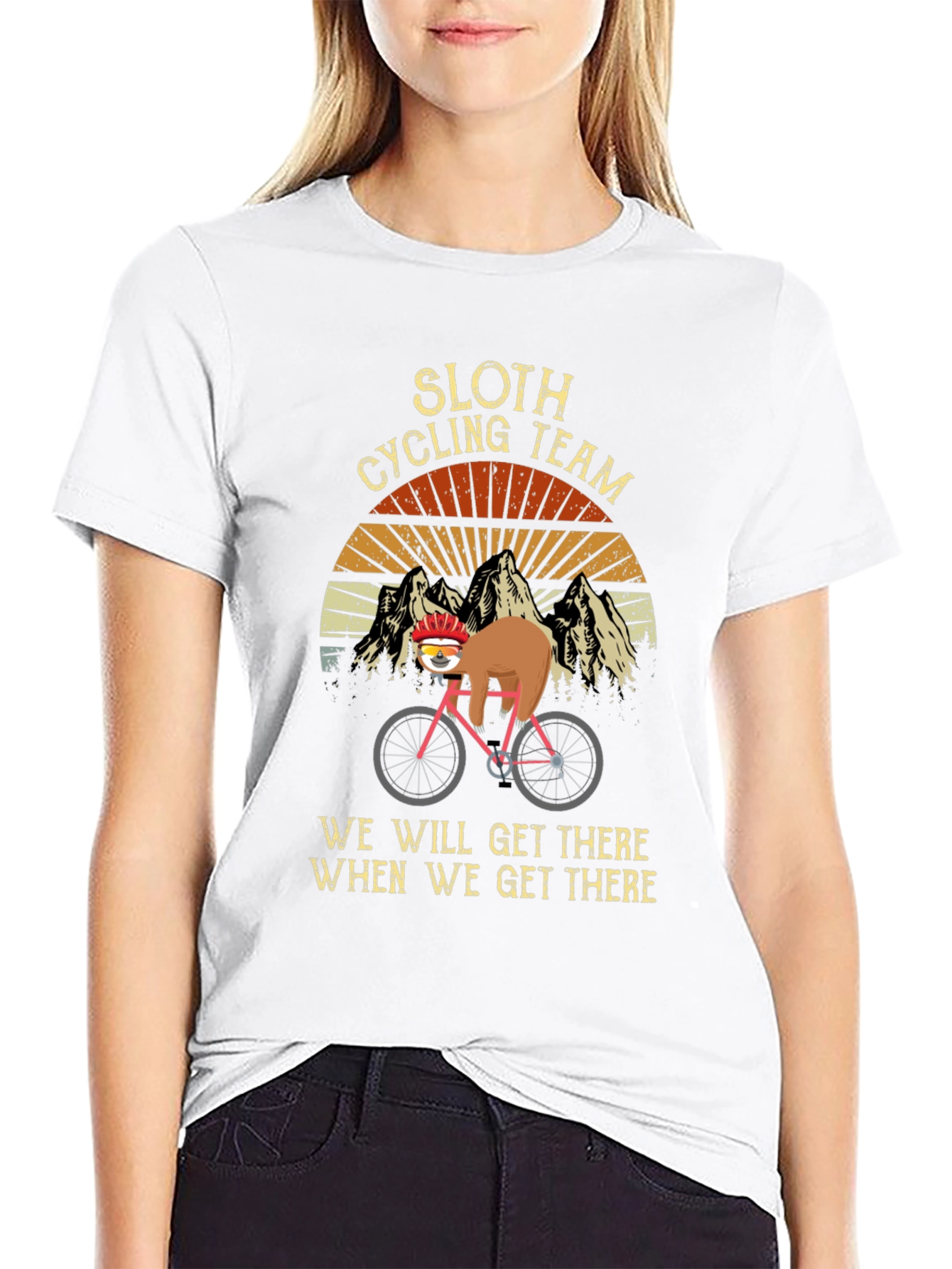 Sloth Cycling Team T-Shirt - We Will Get There