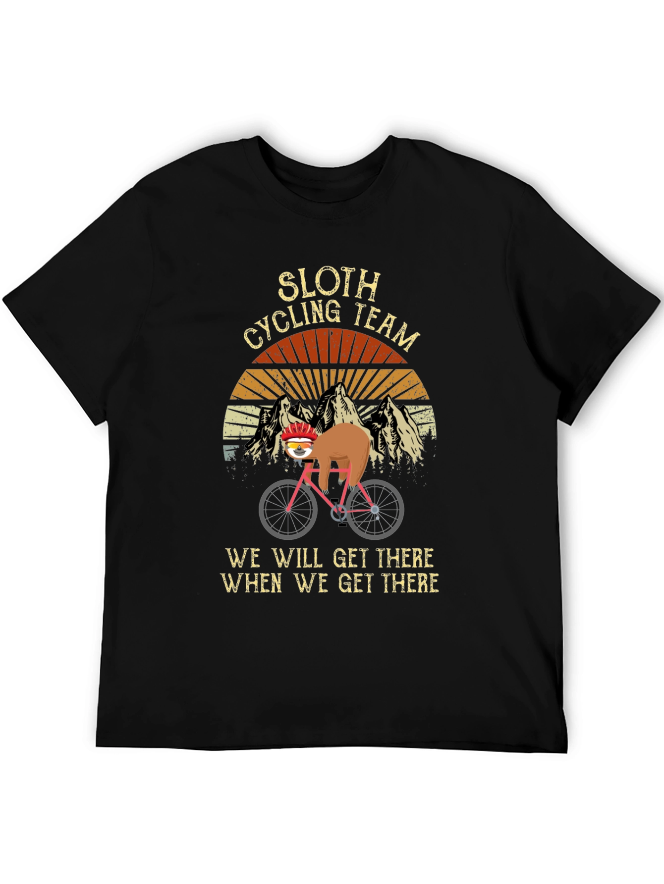Sloth Cycling Team T-Shirt - We Will Get There