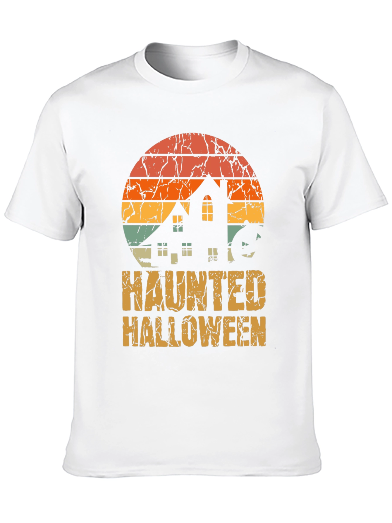 Haunted Halloween Retro T-Shirt