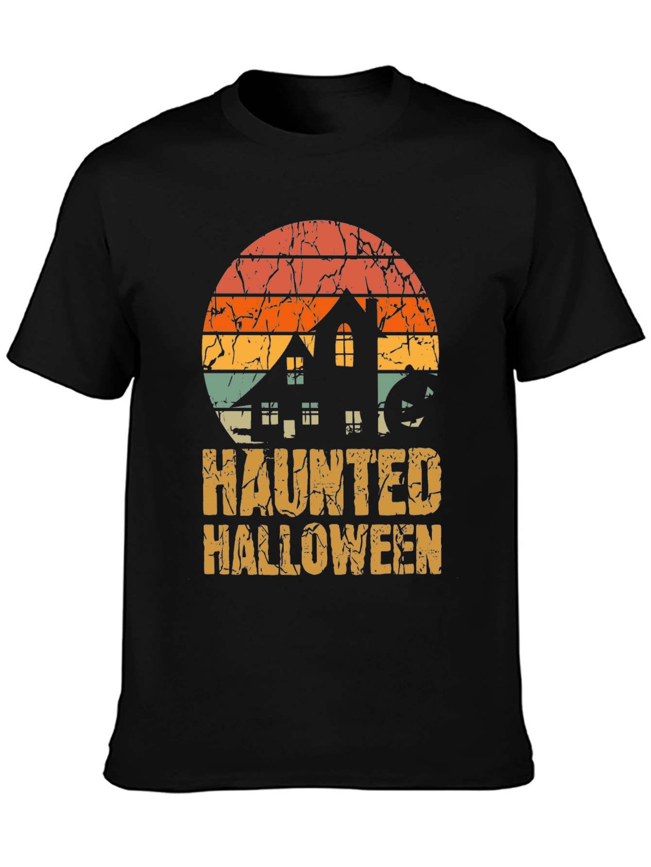 Haunted Halloween Retro T-Shirt