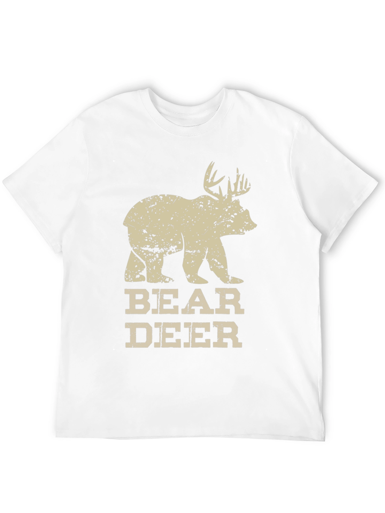 Bear Deer Graphic T-Shirt - Novelty Animal Tee