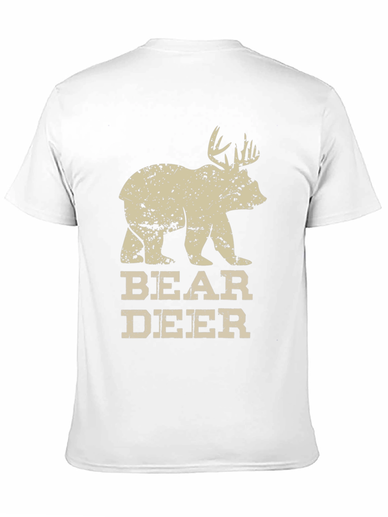 Bear Deer Graphic T-Shirt - Novelty Animal Tee