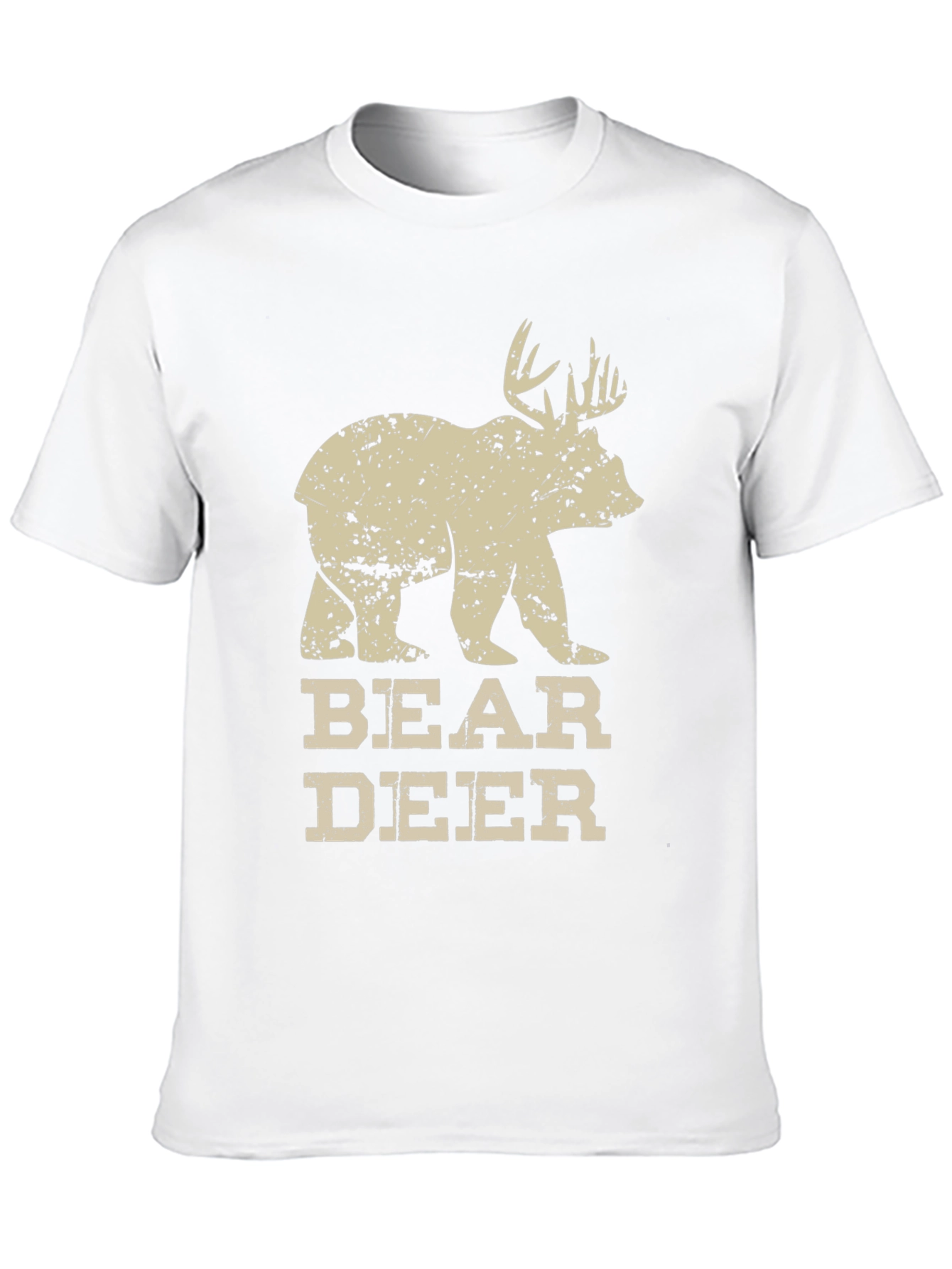 Bear Deer Graphic T-Shirt - Novelty Animal Tee