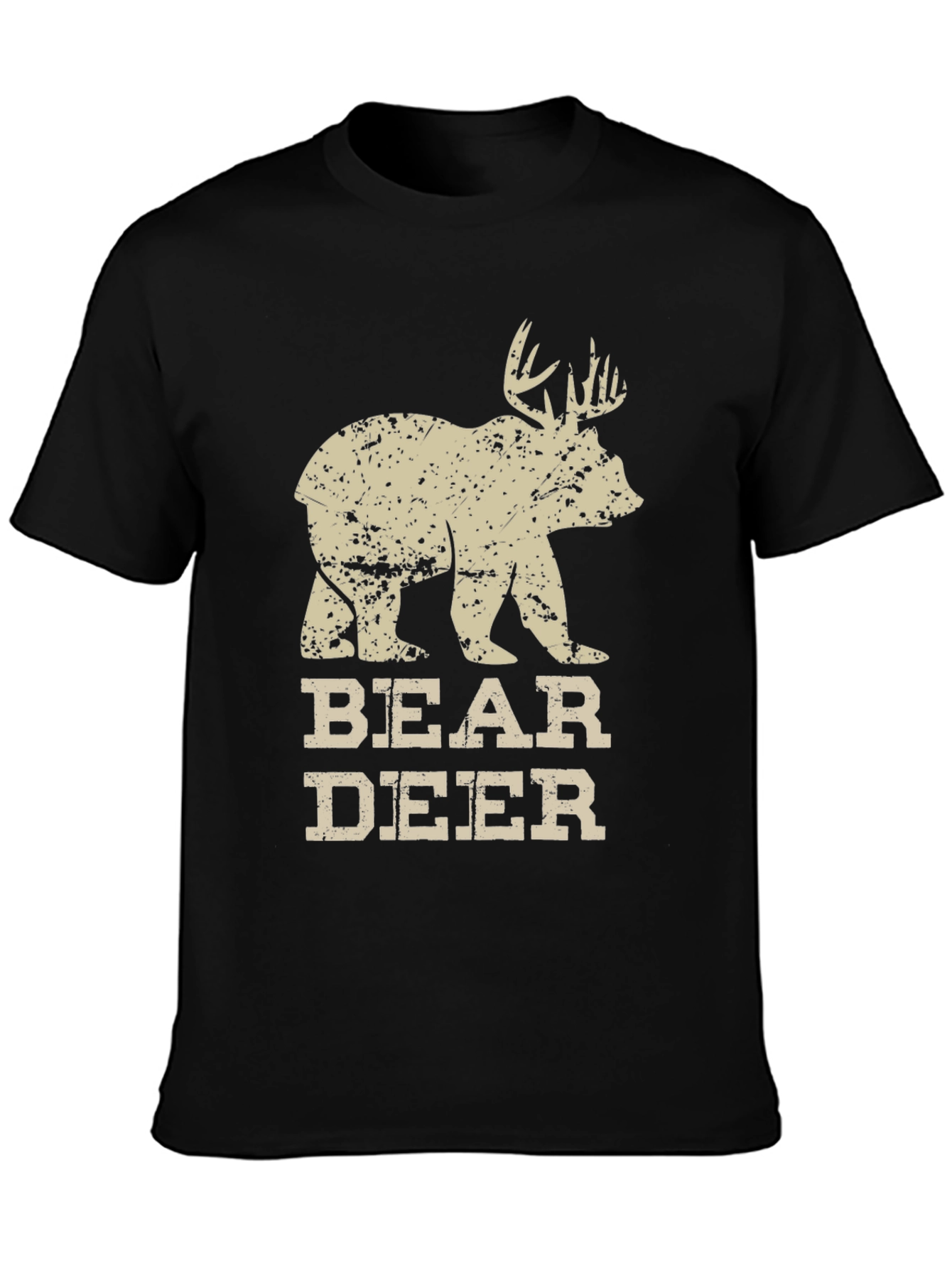 Bear Deer Graphic T-Shirt - Novelty Animal Tee