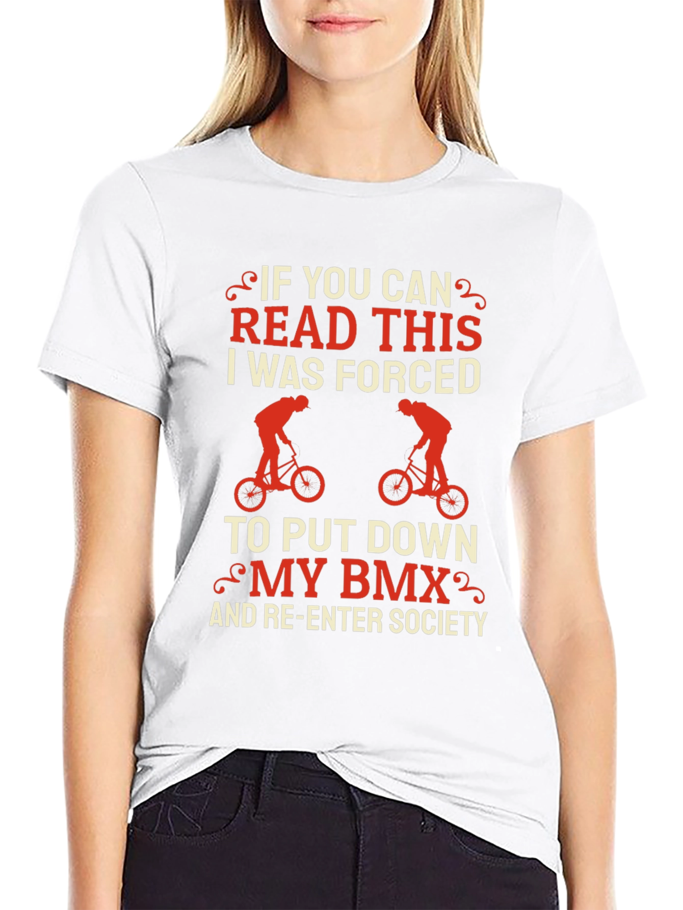 Funny BMX T-Shirt - If You Can Read This
