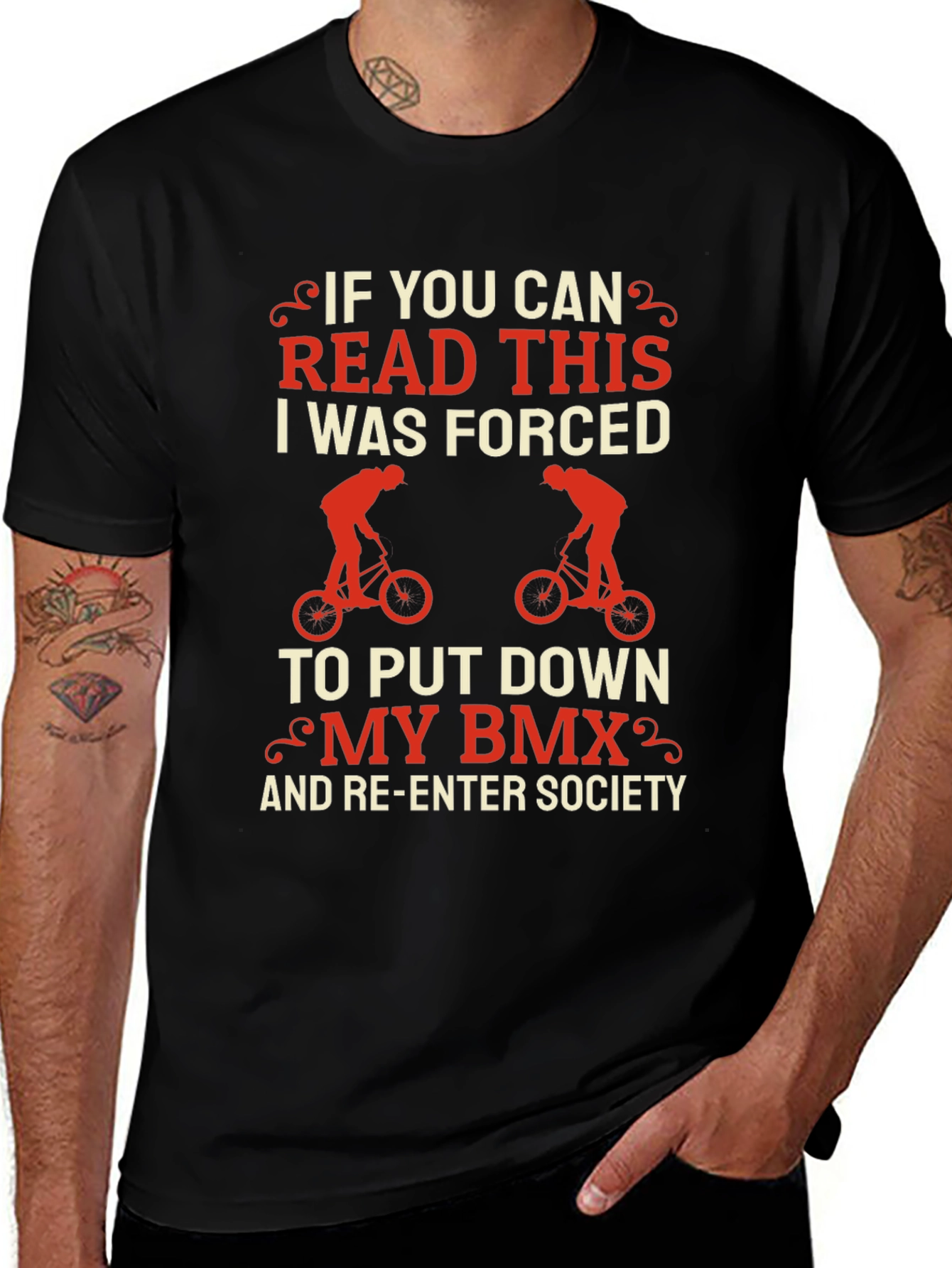 Funny BMX T-Shirt - If You Can Read This