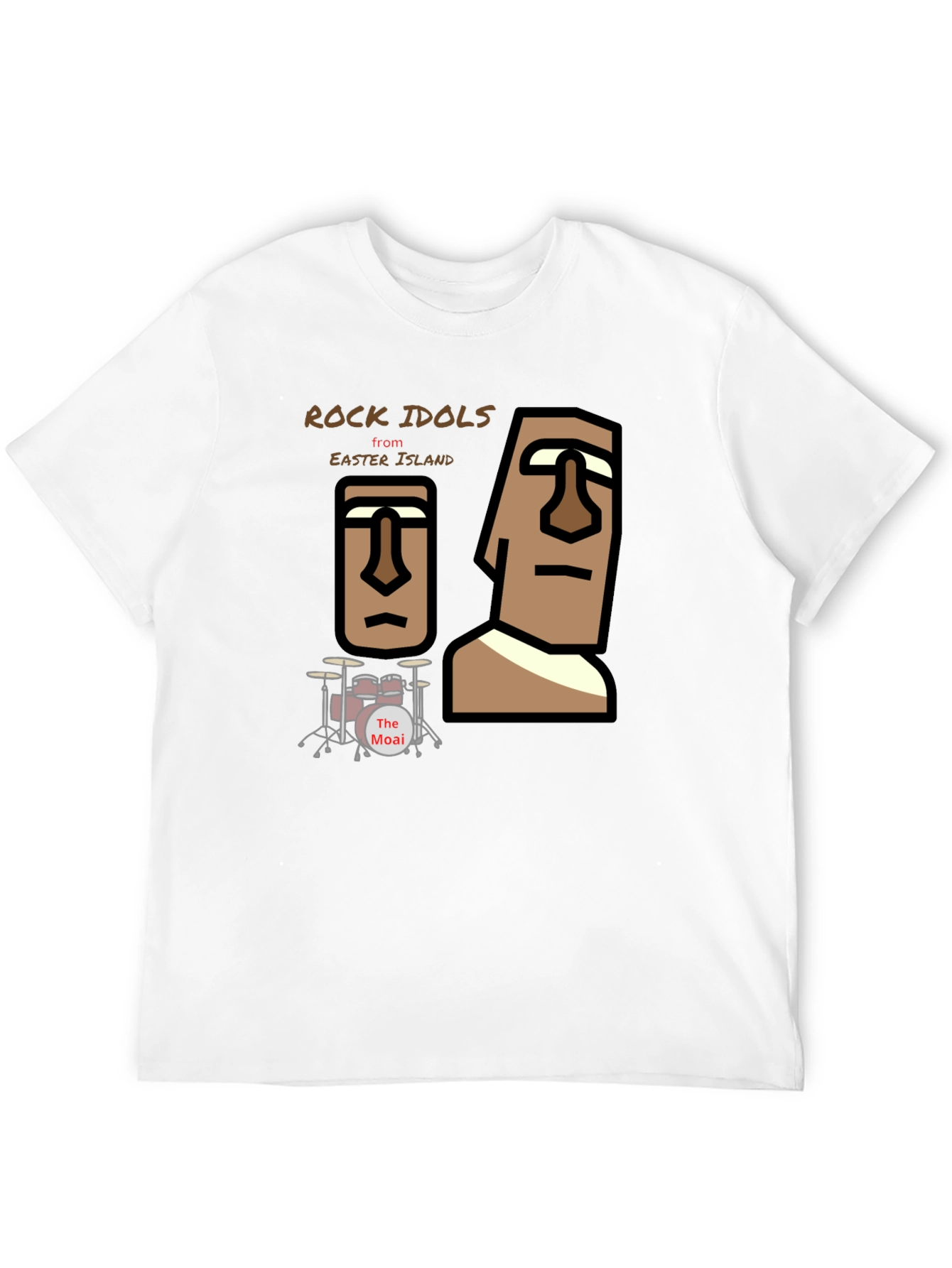 Rock Idols from Easter Island Black T-Shirt