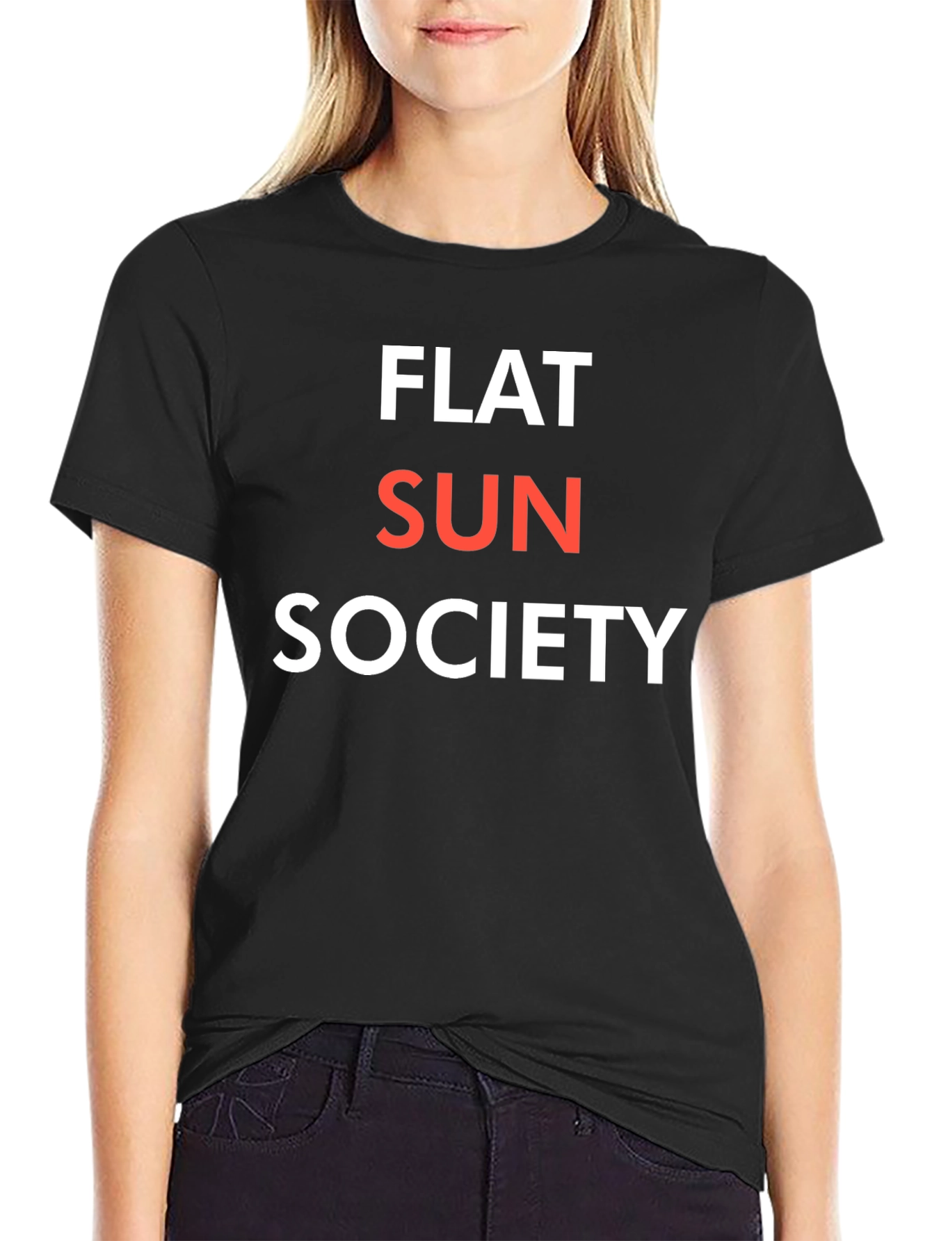 Flat Sun Society Graphic Tee - Black Cotton Blend