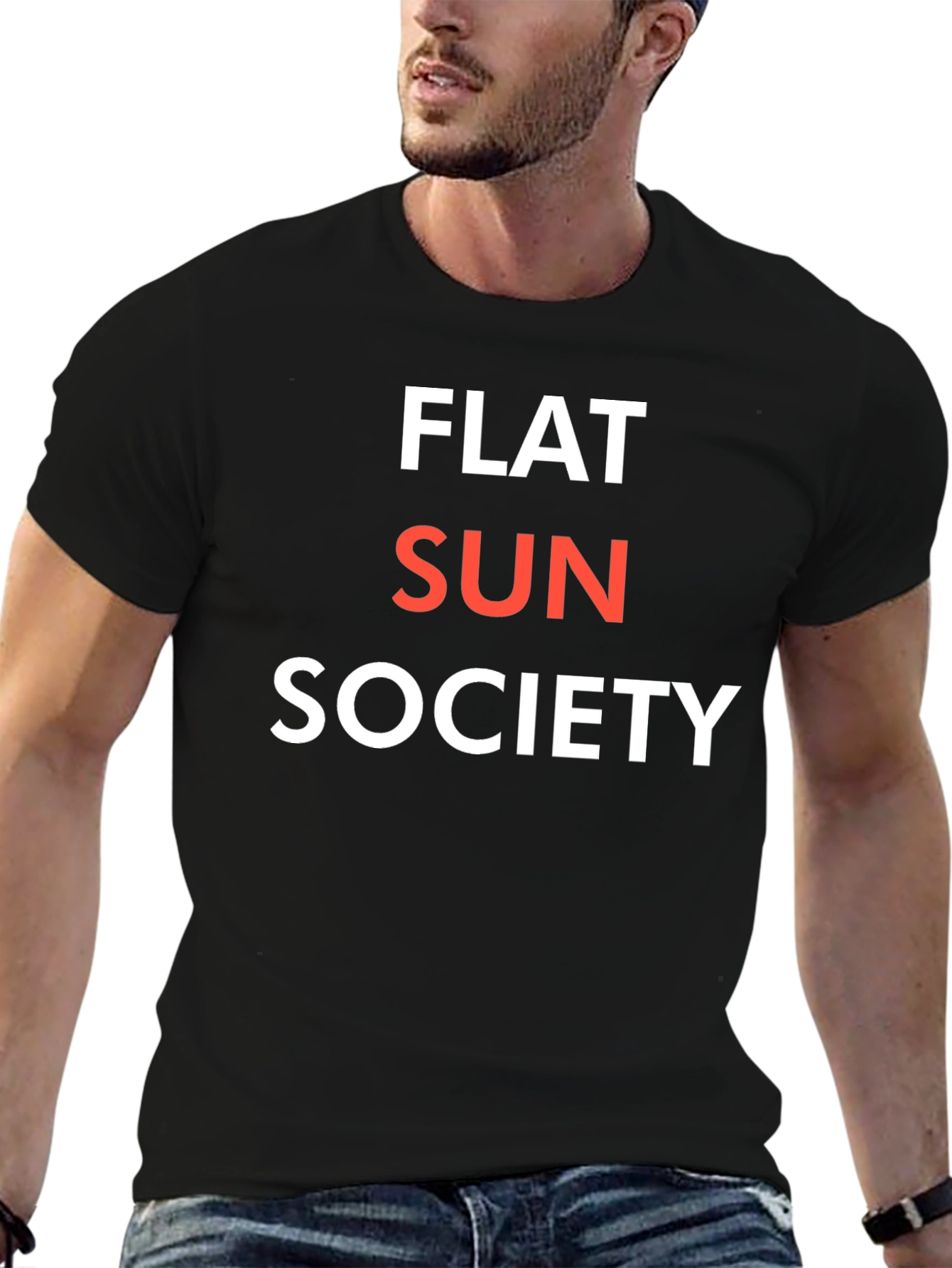 Flat Sun Society Graphic Tee - Black Cotton Blend