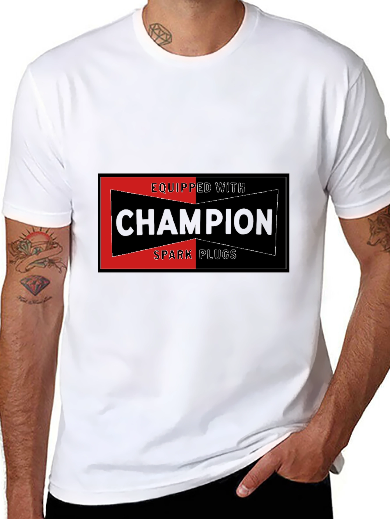 Champion Spark Plugs T-Shirt - Automotive Enthusiast Tee