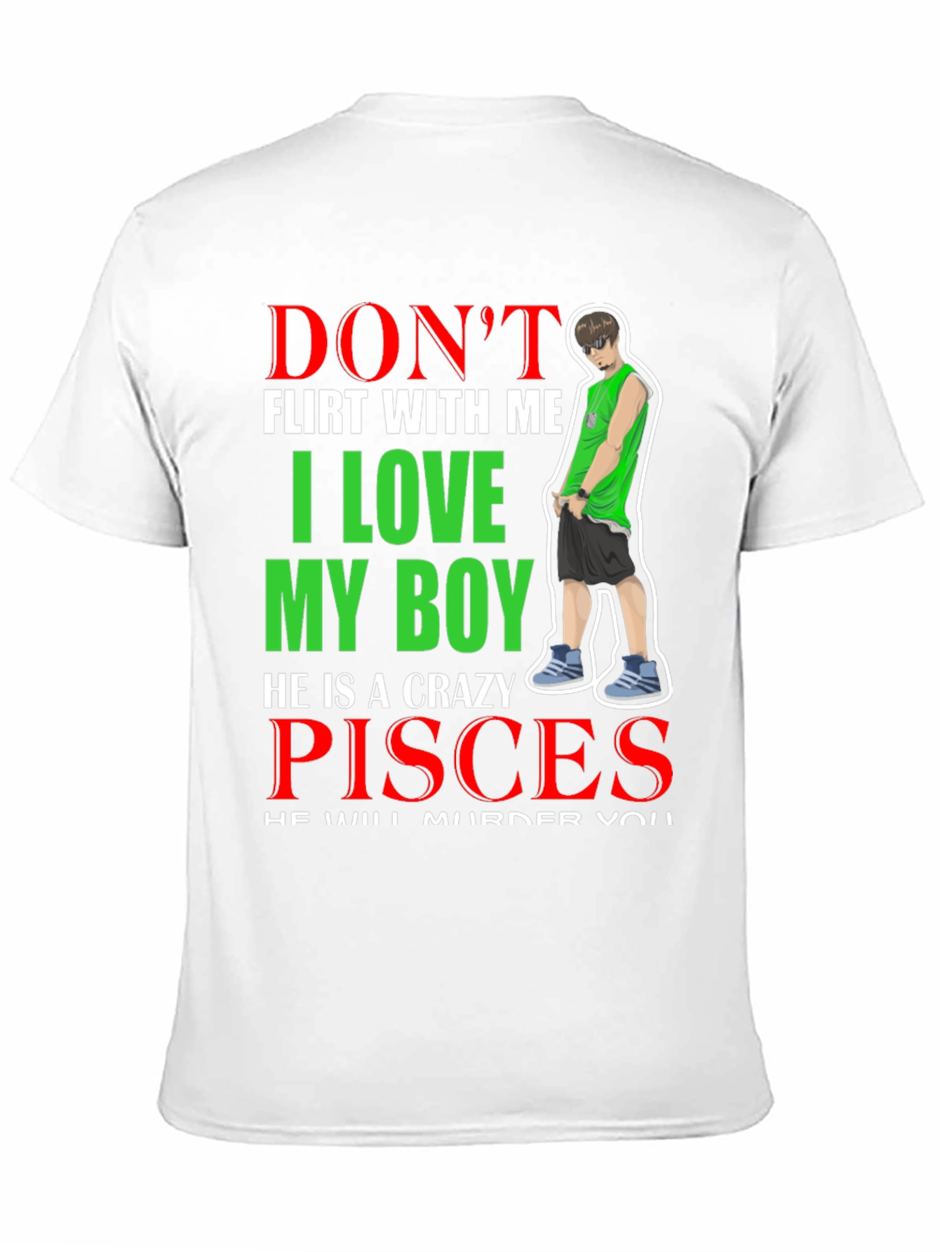 Crazy Pisces Boy Graphic T-Shirt