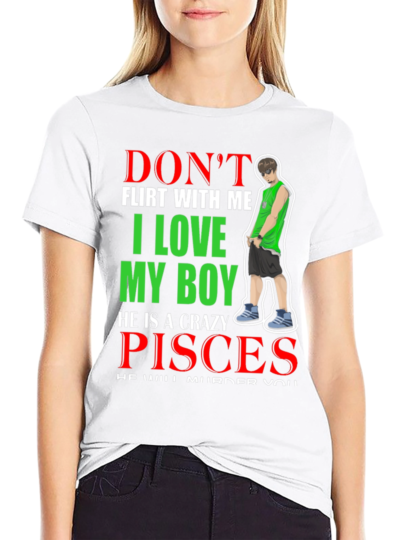 Crazy Pisces Boy Graphic T-Shirt