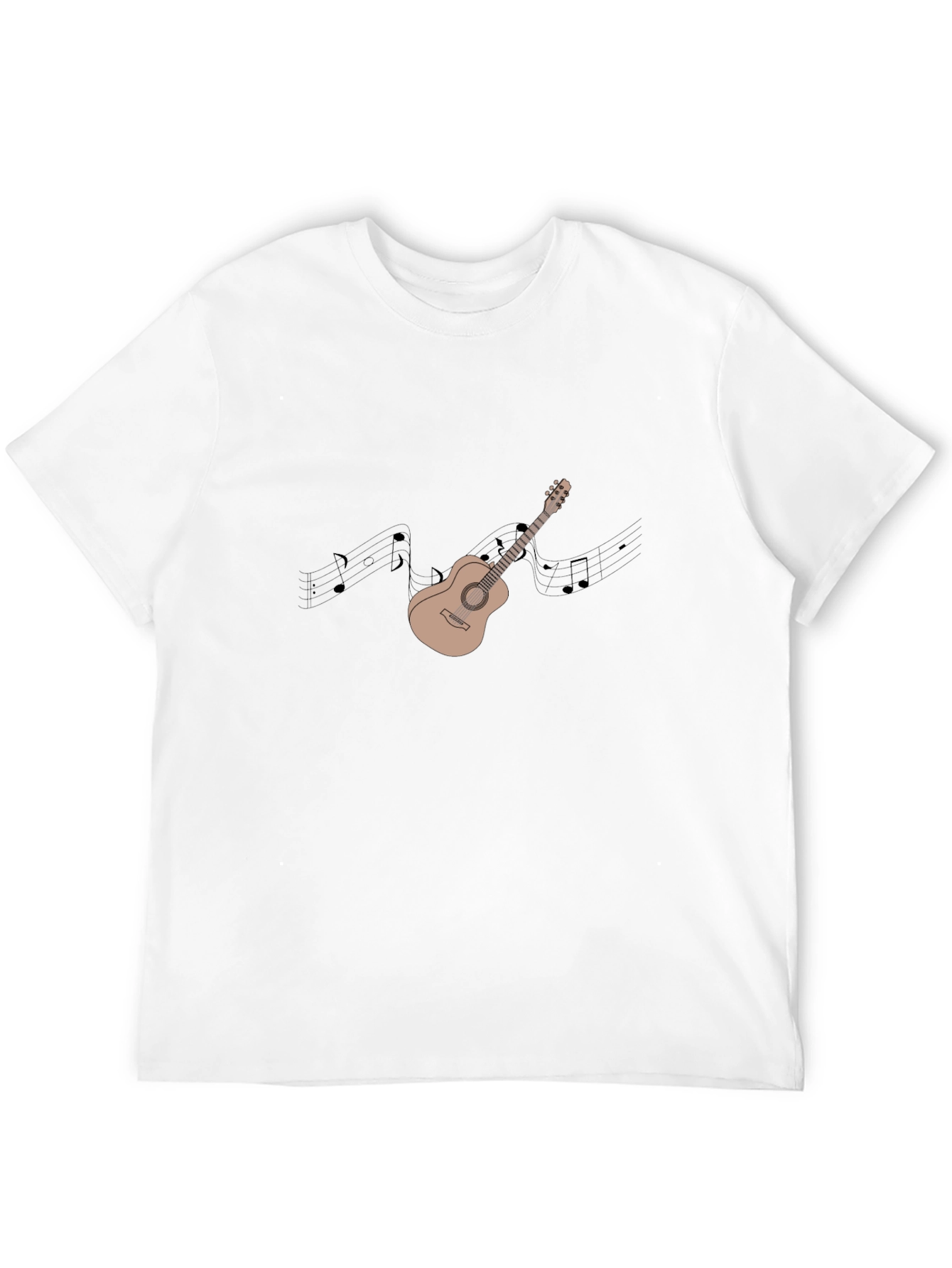 Guitar Graphic Black T-Shirt - Music Lover Tee