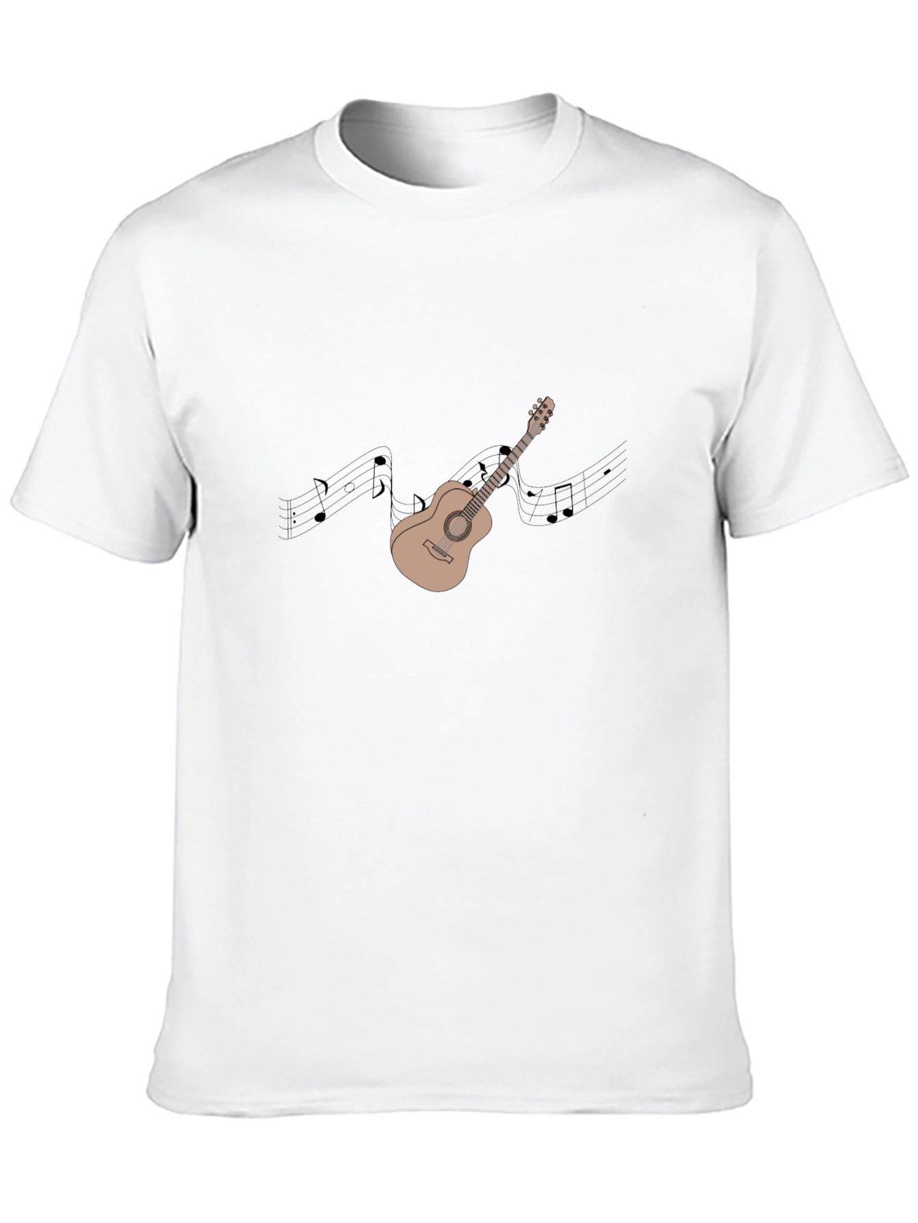 Guitar Graphic Black T-Shirt - Music Lover Tee