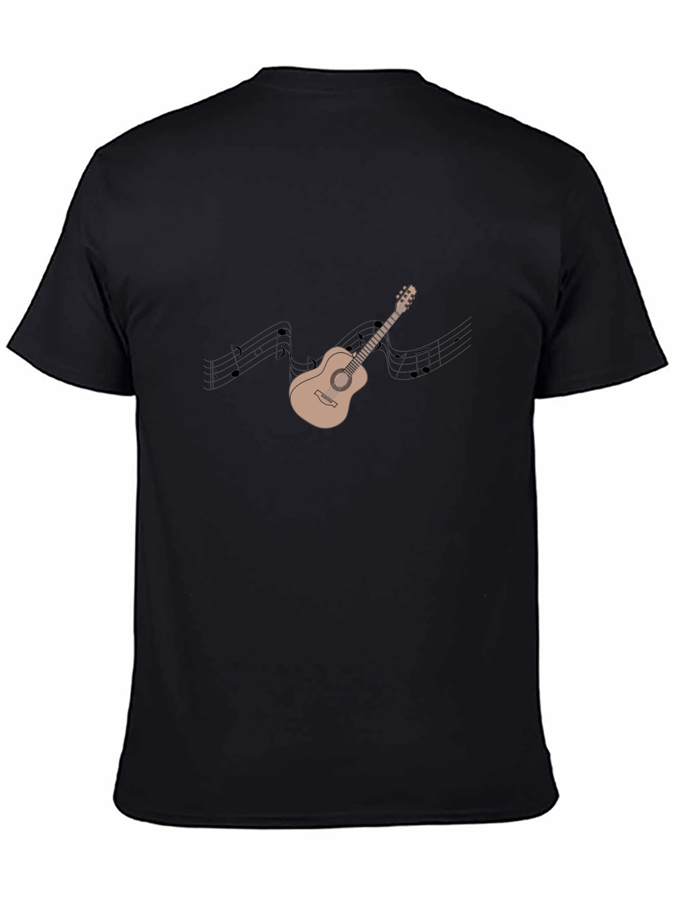 Guitar Graphic Black T-Shirt - Music Lover Tee